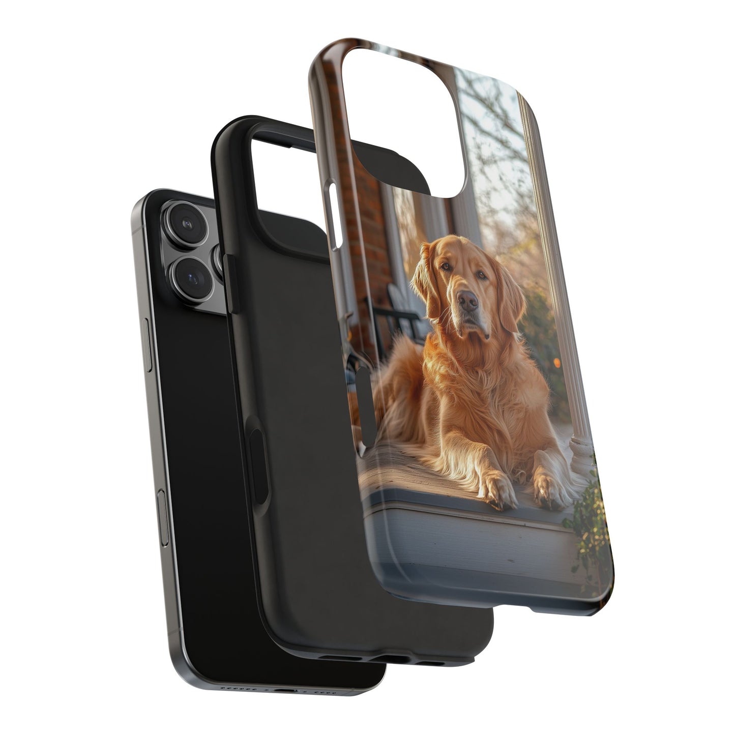 Golden Retriever on Porch - iPhone Series Case