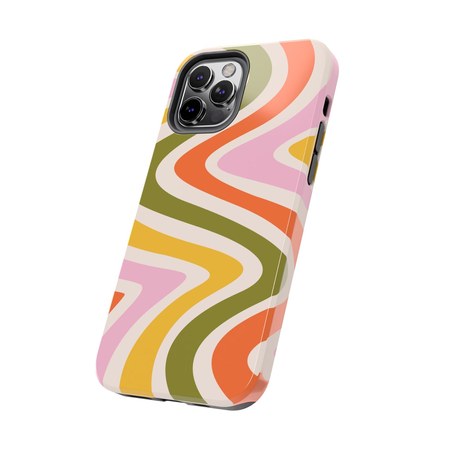 Retro Groove iPhone Case – 70s-Inspired Design with Dual-Layer Protection