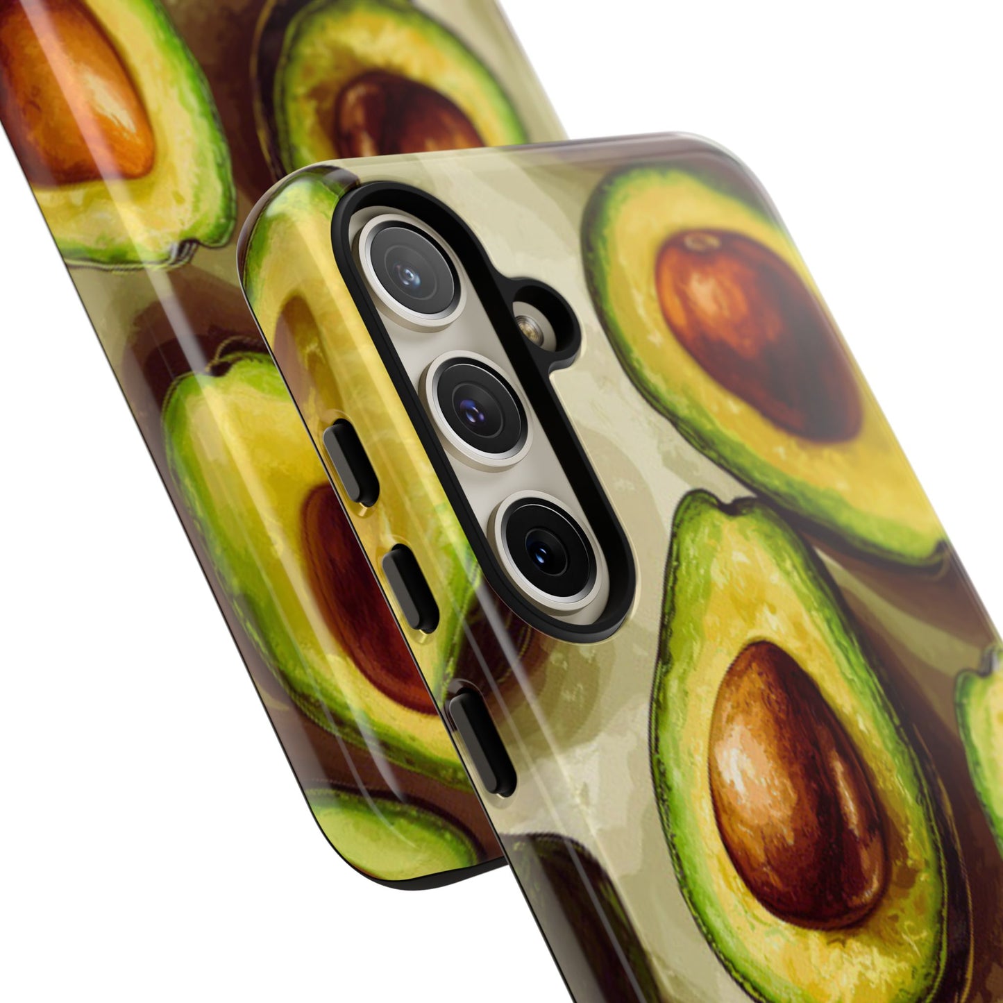 Realistic Avocado Samsung Galaxy  Case – Detailed Green Fruit Design, Shockproof Protection