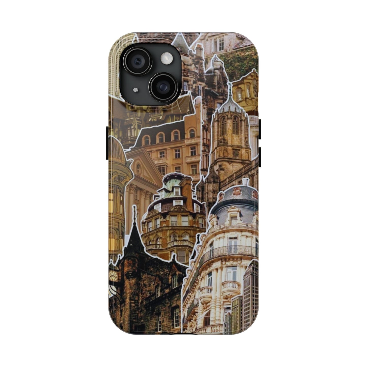 Vintage Architectural Collage iPhone Case – Tough Dual - Layer Protection with Matte Finish - BOGO Cases