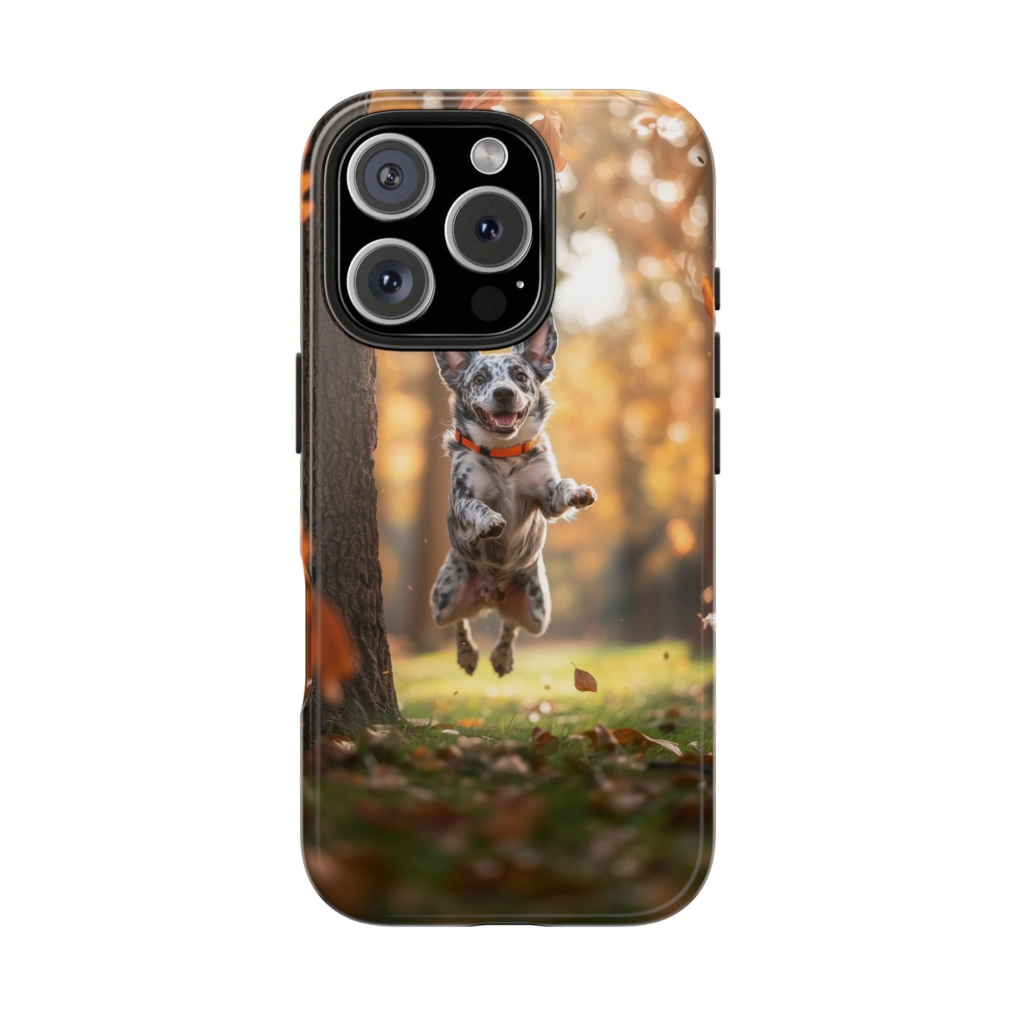 Energetic Blue Heeler Forest Pup Phone Case – Durable Outdoor-Inspired Design