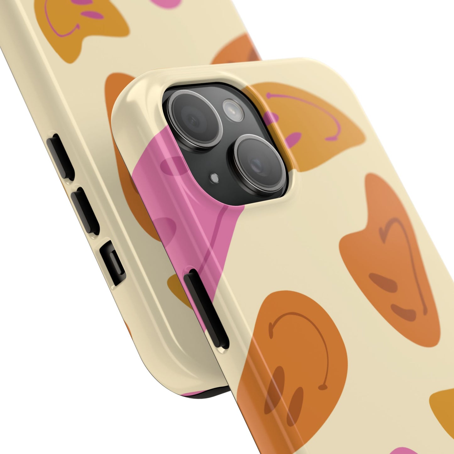 Retro Smiley Faces iPhone Case – Shockproof, Matte Finish, Dual-Layer Protection