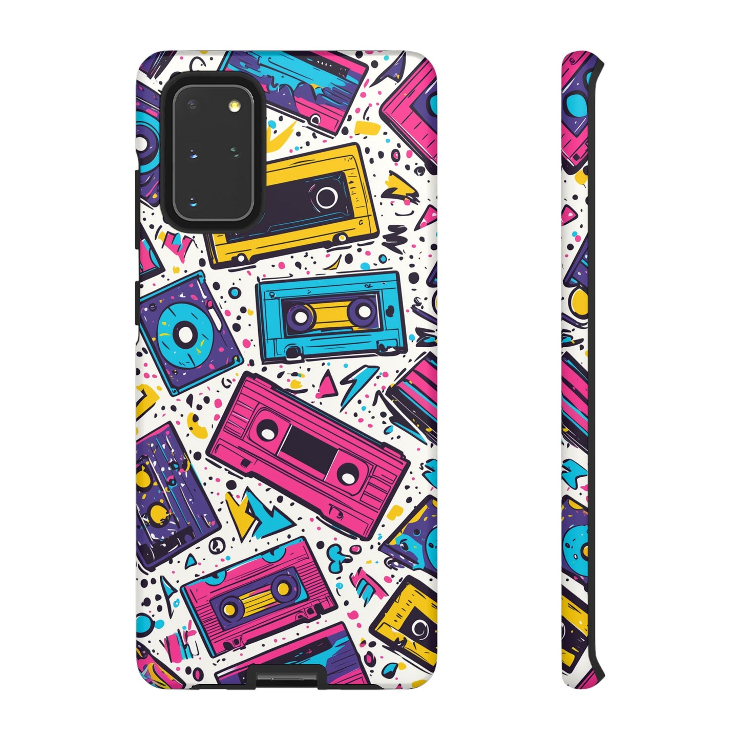 Retro Cassette Vibes Tough Samsung Galaxy  Case – Bold 80s Tape Design, Shockproof Protection