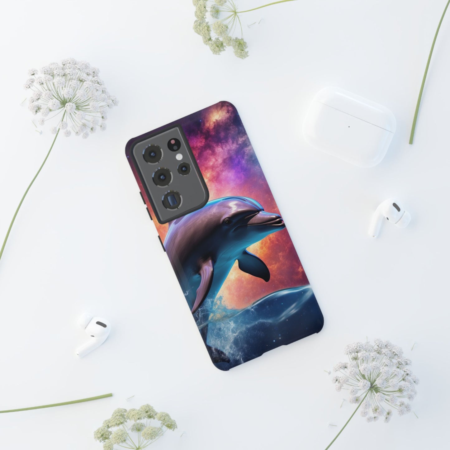 Cosmic Dolphin Galaxy Art - Samsung Galaxy Case