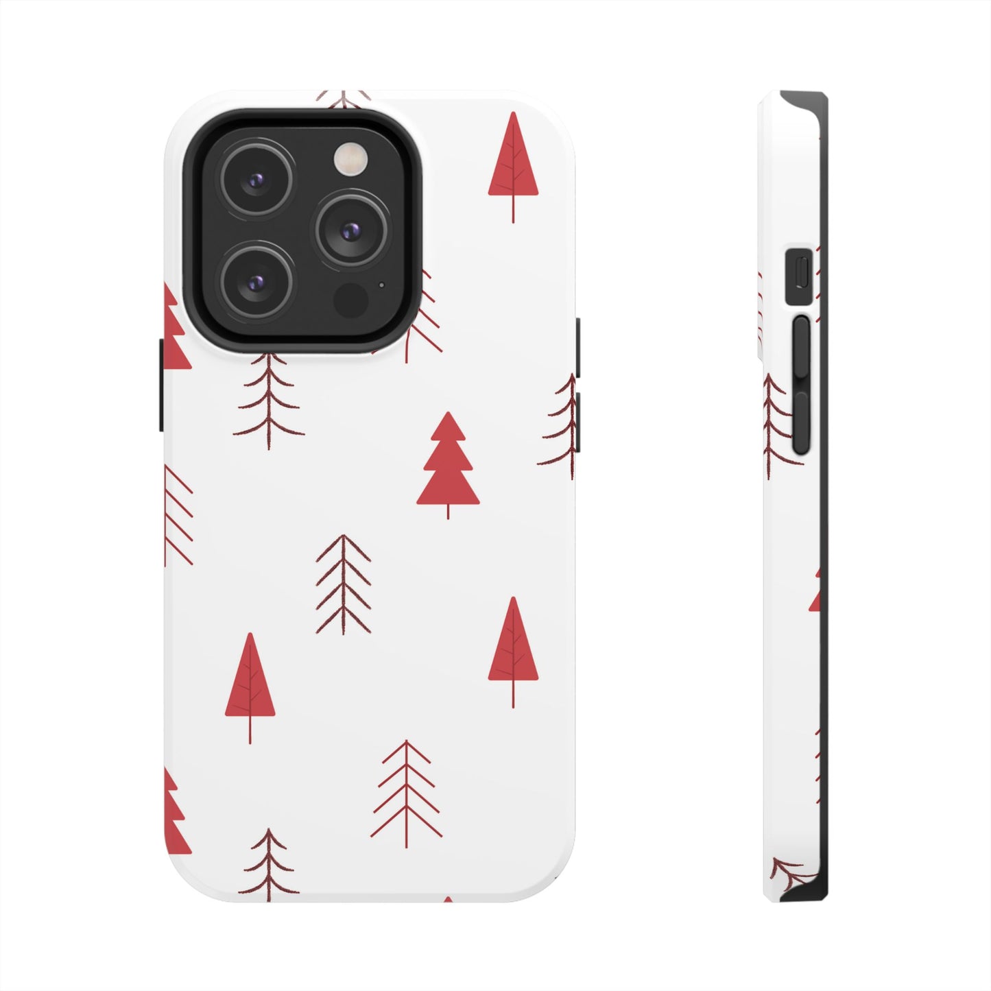 Scandi Red Pine Trees - iPhone Series Case