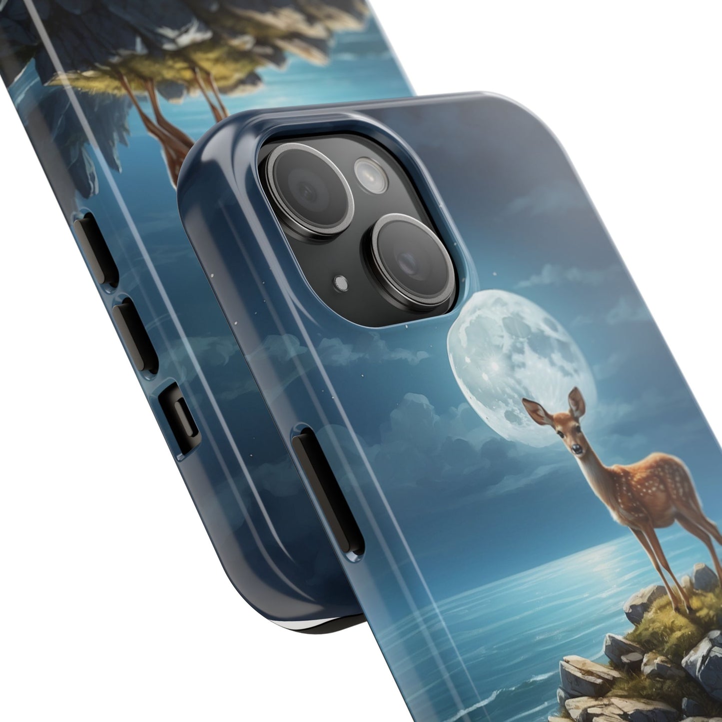 Enchanted Fawn Under the Moonlit Sky iPhone Case