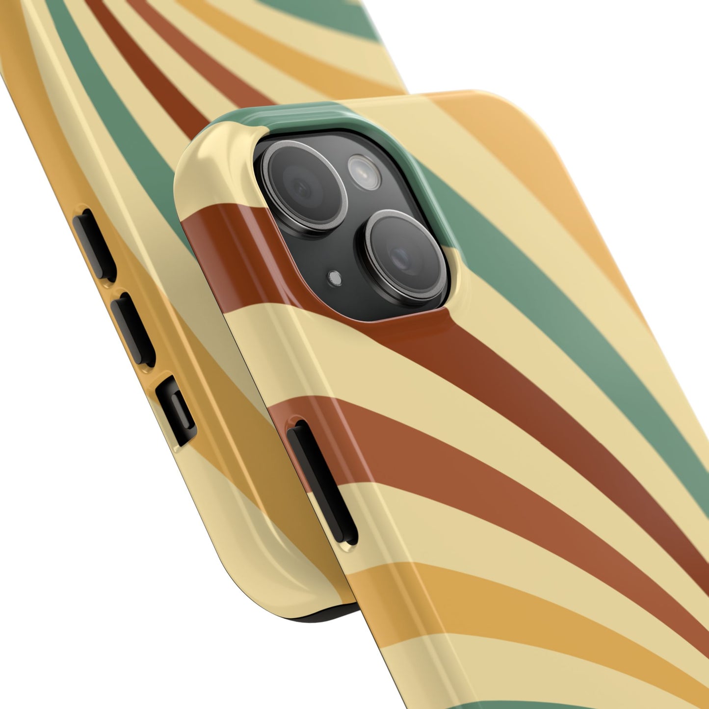 Earthy Retro Swirl iPhone Case – Dual-Layer Protection with 70s-Inspired Earth Tones
