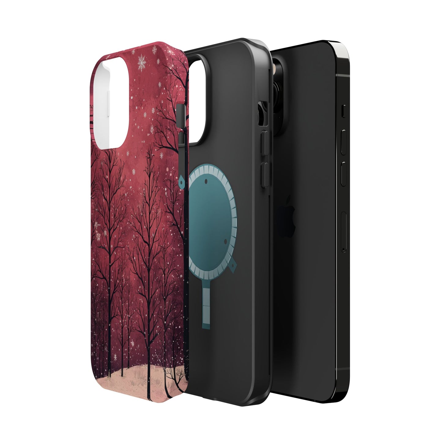 Pink Winter Twilight Forest - MagSafe iPhone Series Case