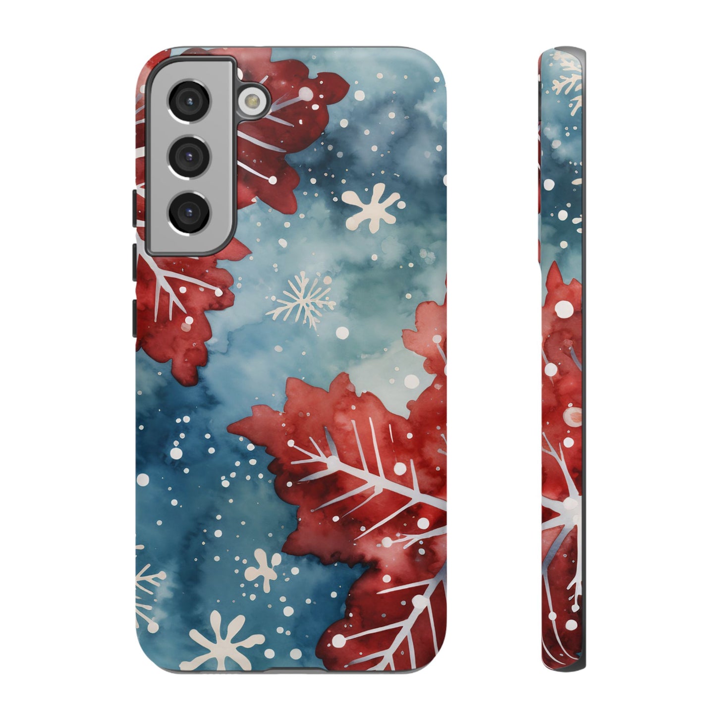 Crimson Snowflake Charm – Samsung Galaxy Case