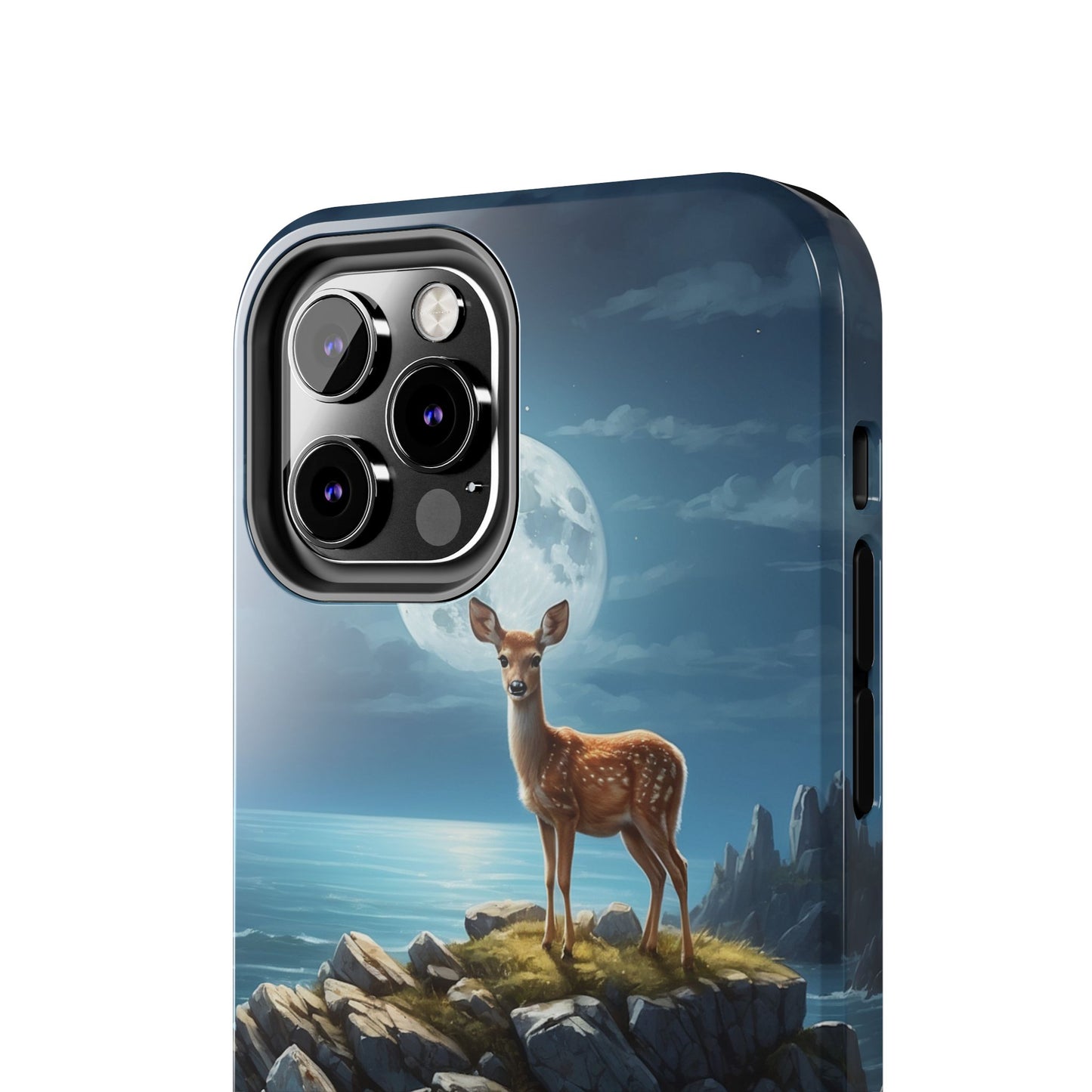 Enchanted Fawn Under the Moonlit Sky iPhone Case
