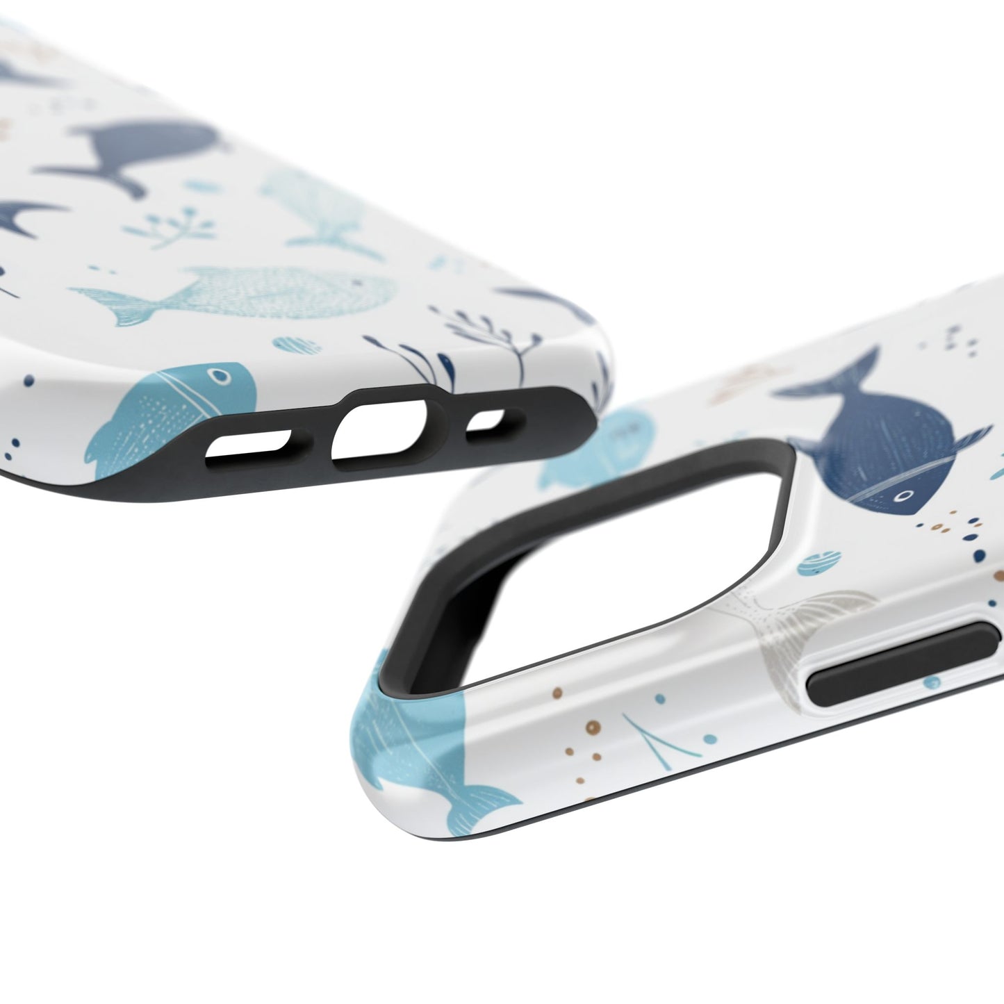 Oceanic Blue Fish Pattern - MagSafe iPhone Series Case