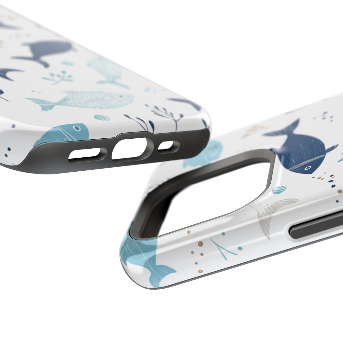 Oceanic Blue Fish Pattern - MagSafe iPhone Series Case