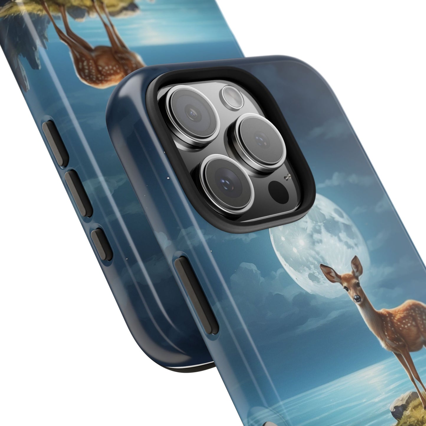 Enchanted Fawn Under the Moonlit Sky iPhone Case