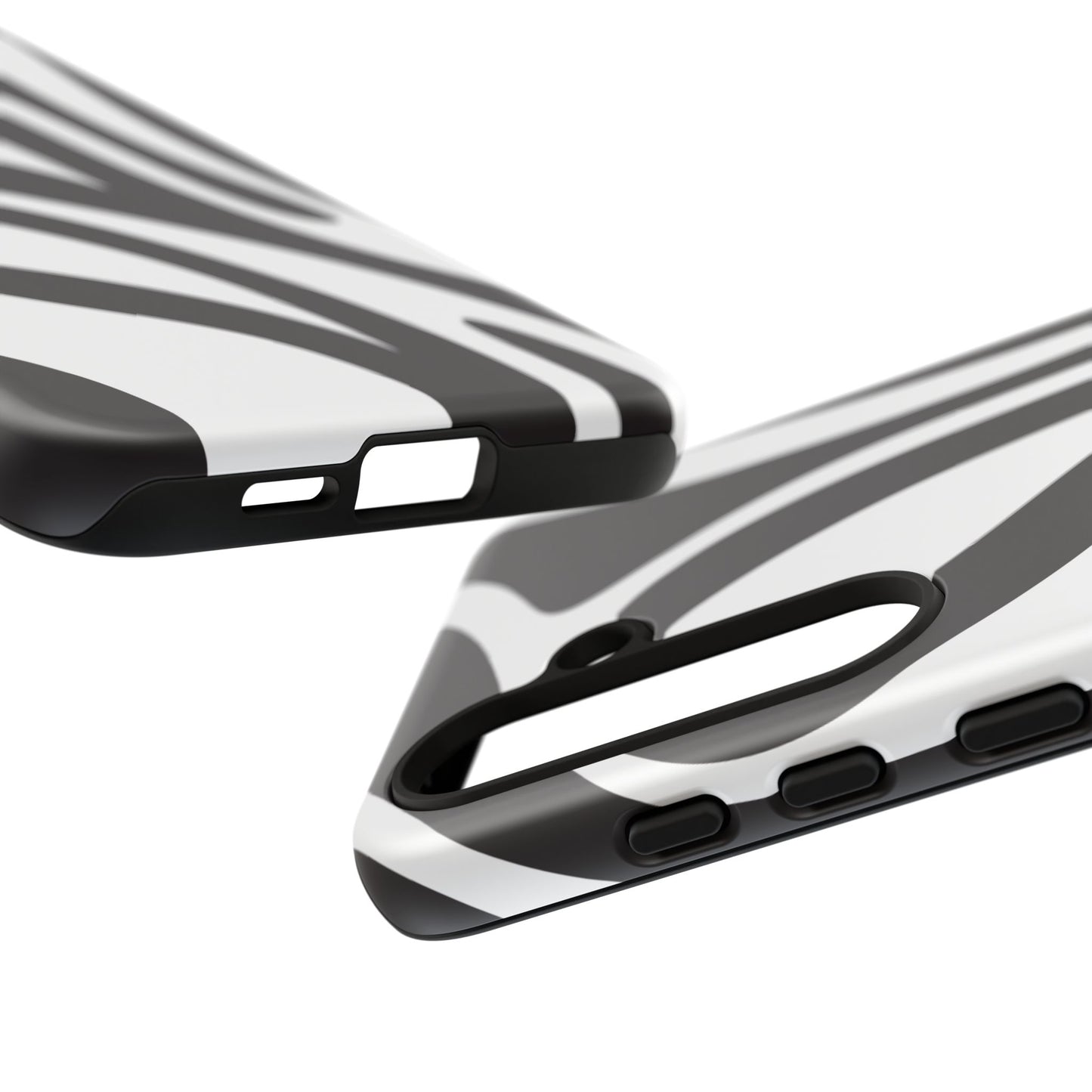 Modern Black and White Abstract Tough Samsung Galaxy Case – Bold Graphic Pattern with Dual-Layer Protection