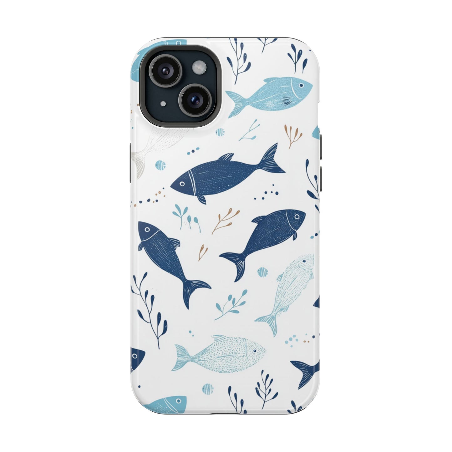 Oceanic Blue Fish Pattern - MagSafe iPhone Series Case