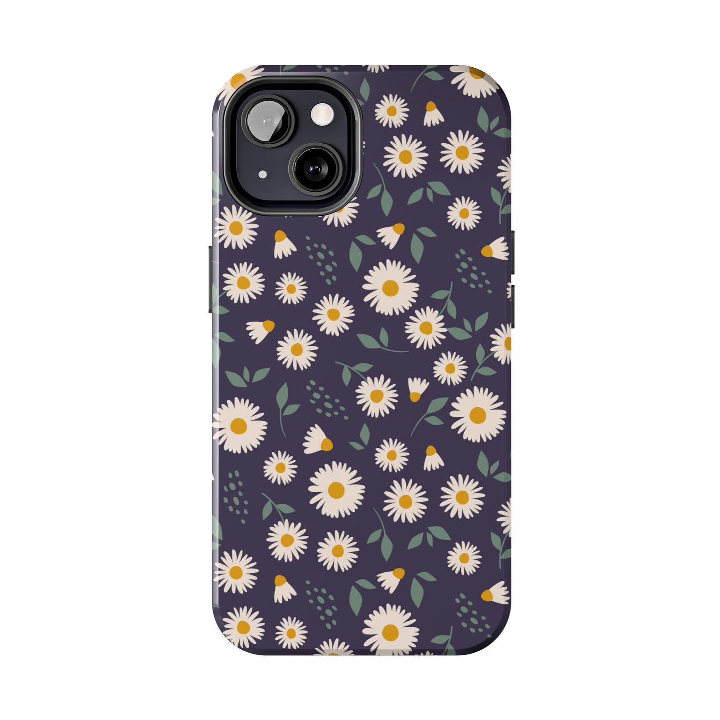 Midnight Daisy iPhone Case – Dark Navy Floral Design, Slim and Protective - BOGO Cases