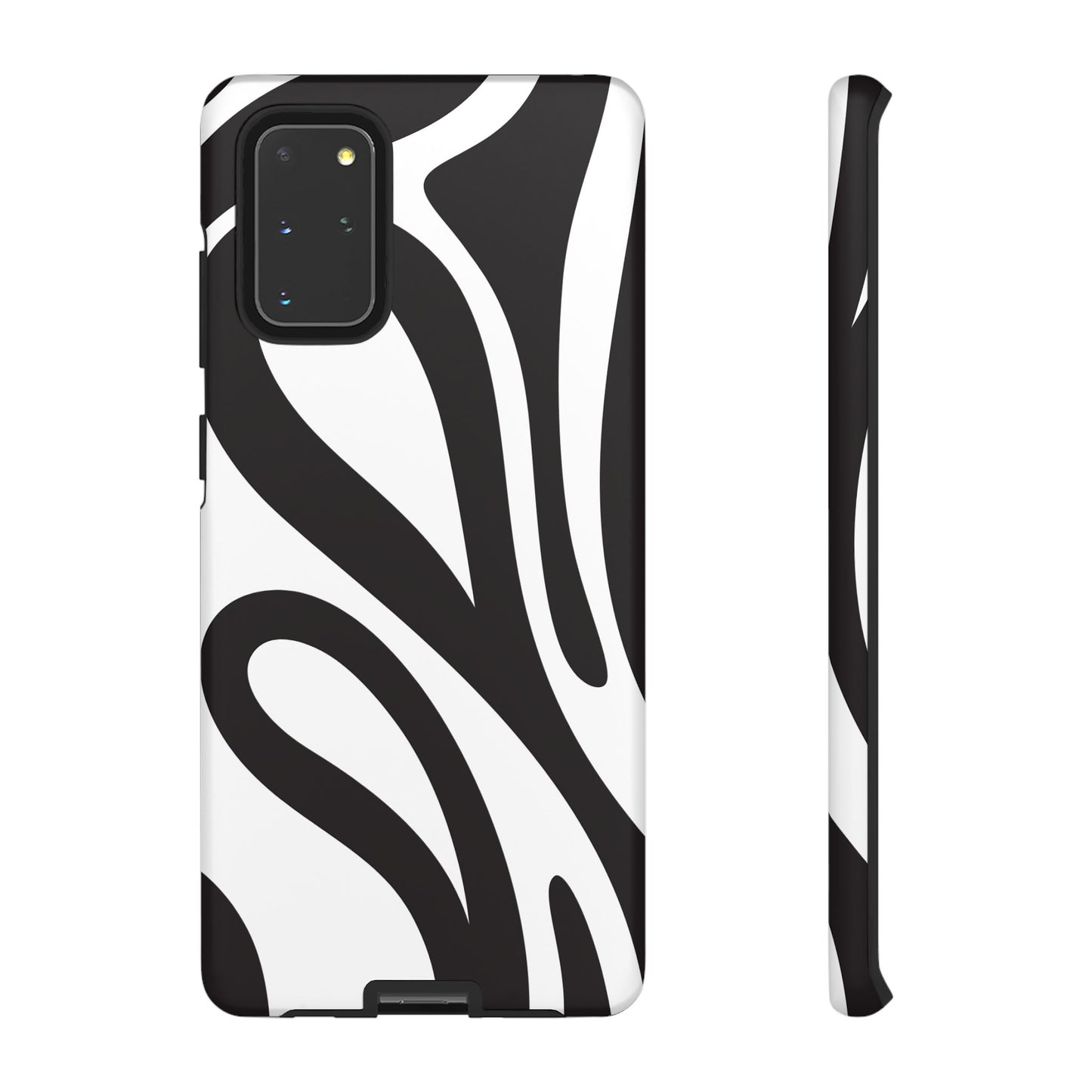 Modern Black and White Abstract Tough Samsung Galaxy Case – Bold Graphic Pattern with Dual-Layer Protection