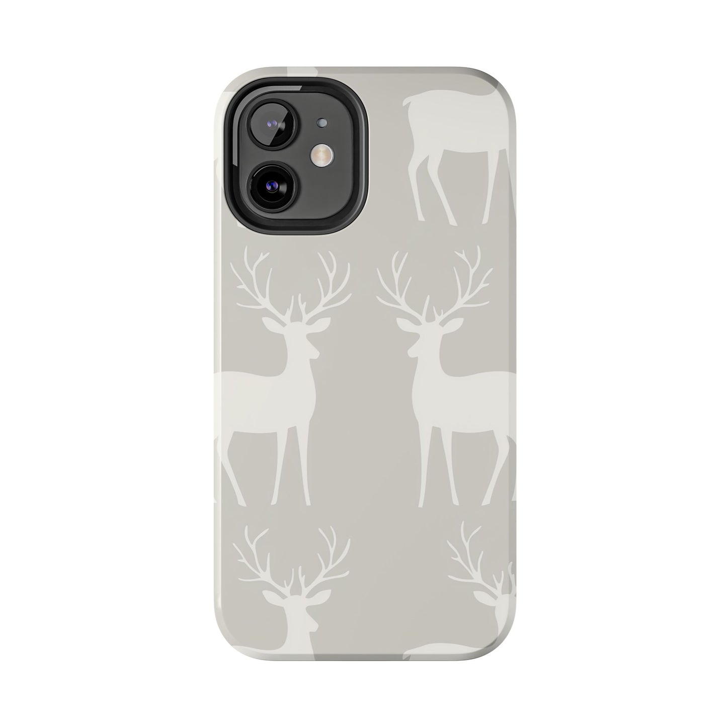 Elegant White Reindeer Pattern – iPhone Series Case