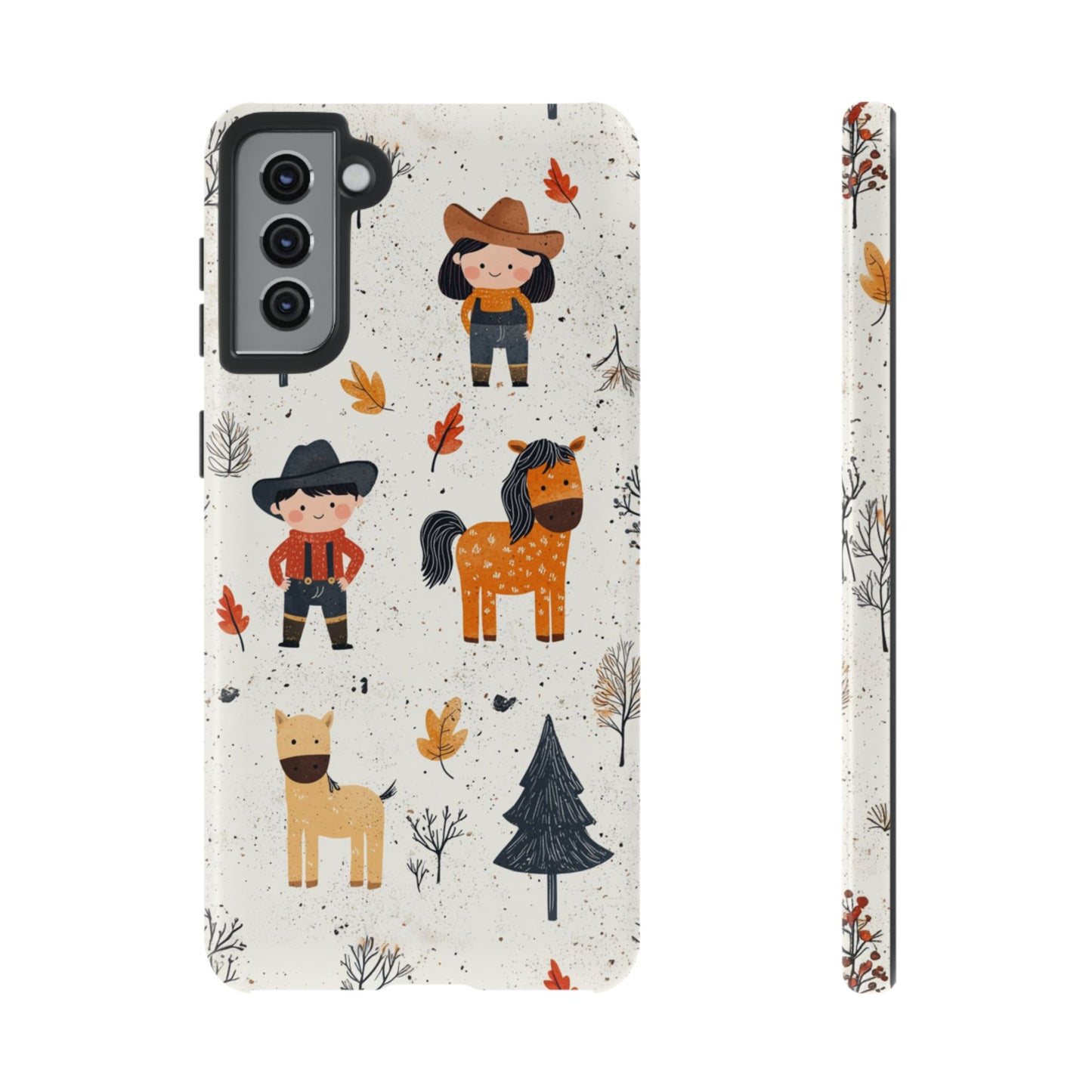 Cowboy Adventures Tough Samsung Galaxy Case – Cute Western Theme, Dual-Layer Protection