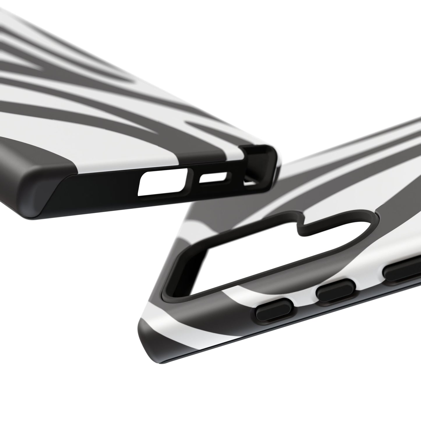 Modern Black and White Abstract Tough Samsung Galaxy Case – Bold Graphic Pattern with Dual-Layer Protection