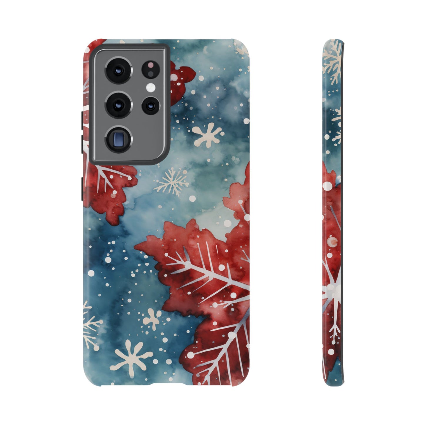 Crimson Snowflake Charm – Samsung Galaxy Case