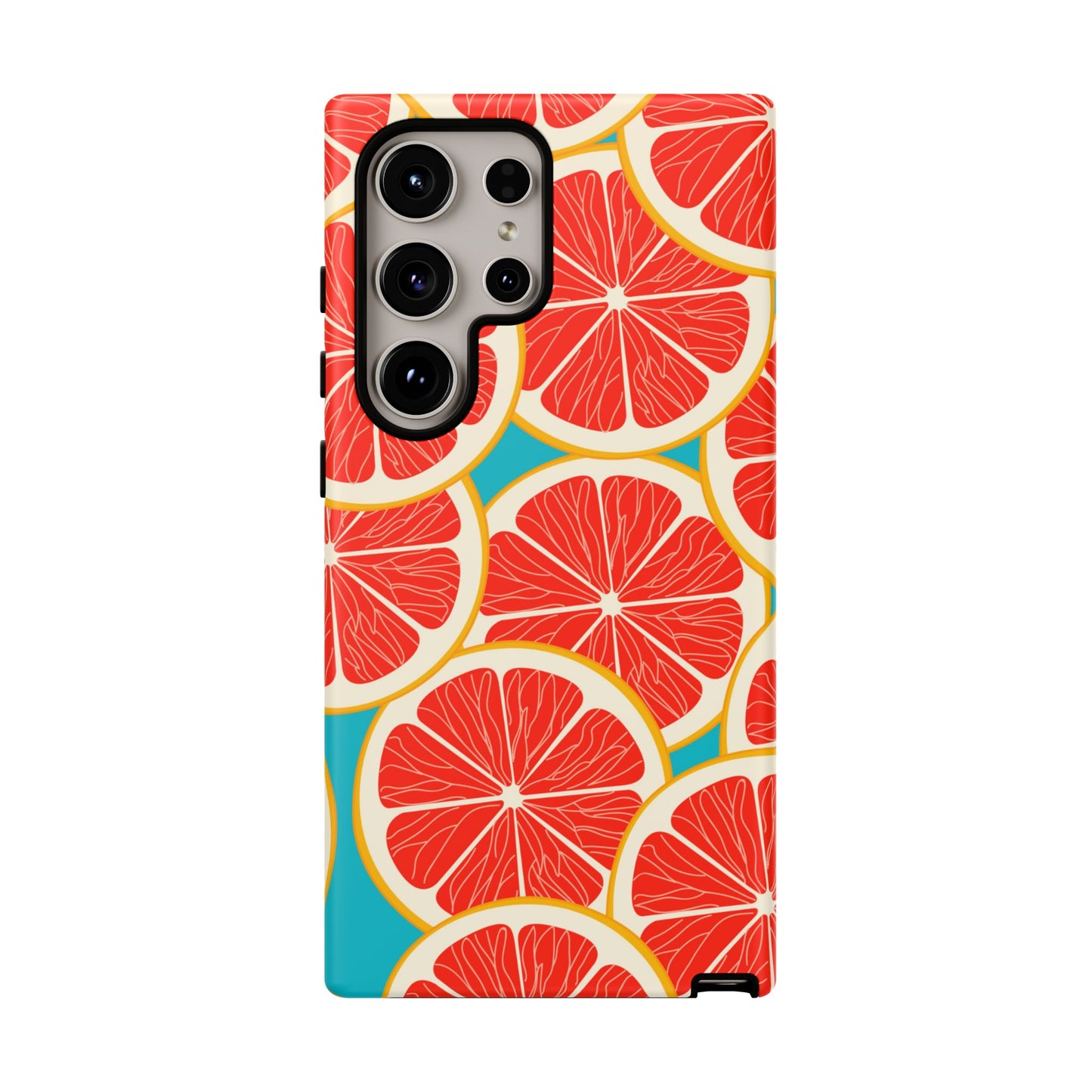 Ruby Grapefruit Pop Tough Samsung Galaxy Case – Vibrant Citrus Design, Shock-Resistant Protection