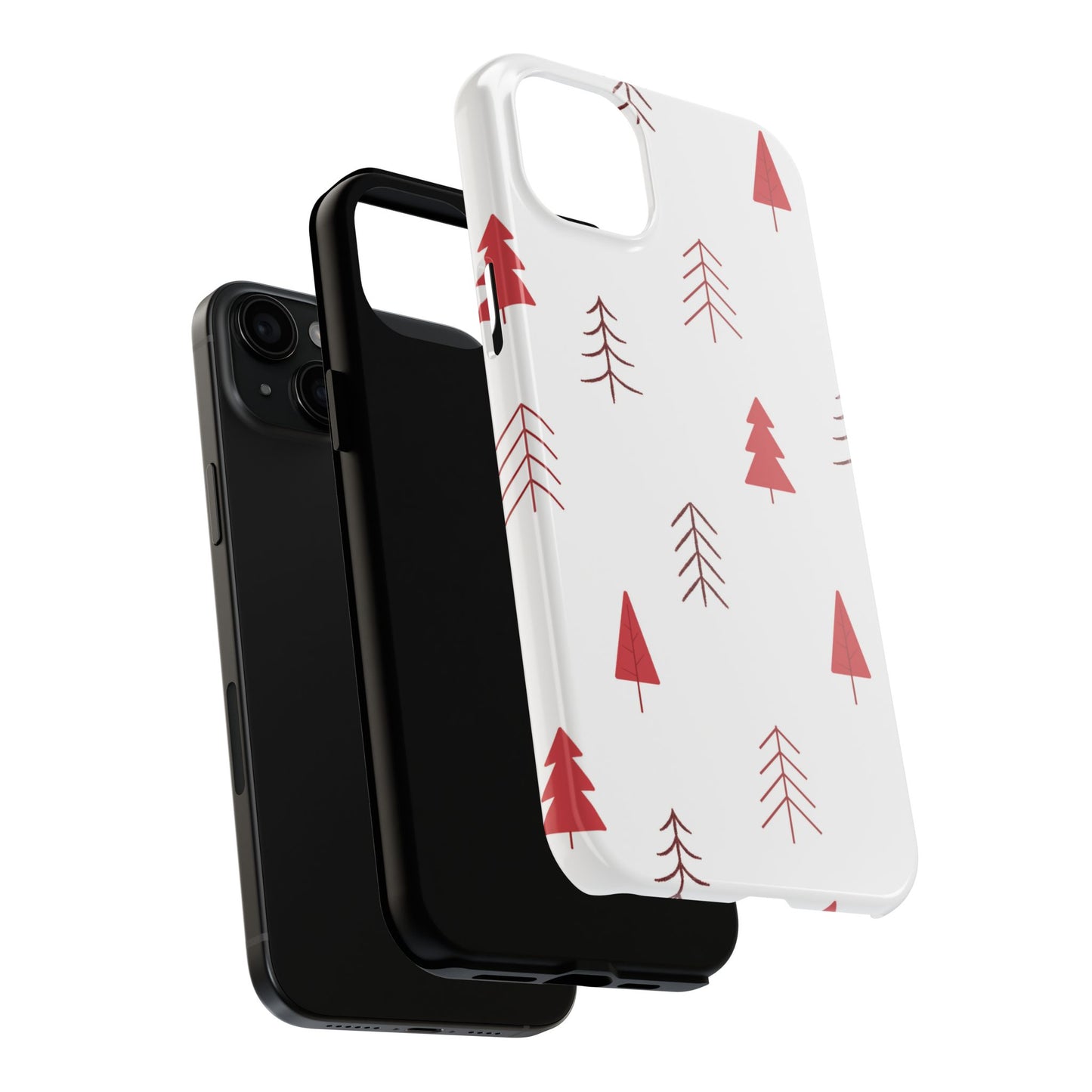 Scandi Red Pine Trees - iPhone Series Case