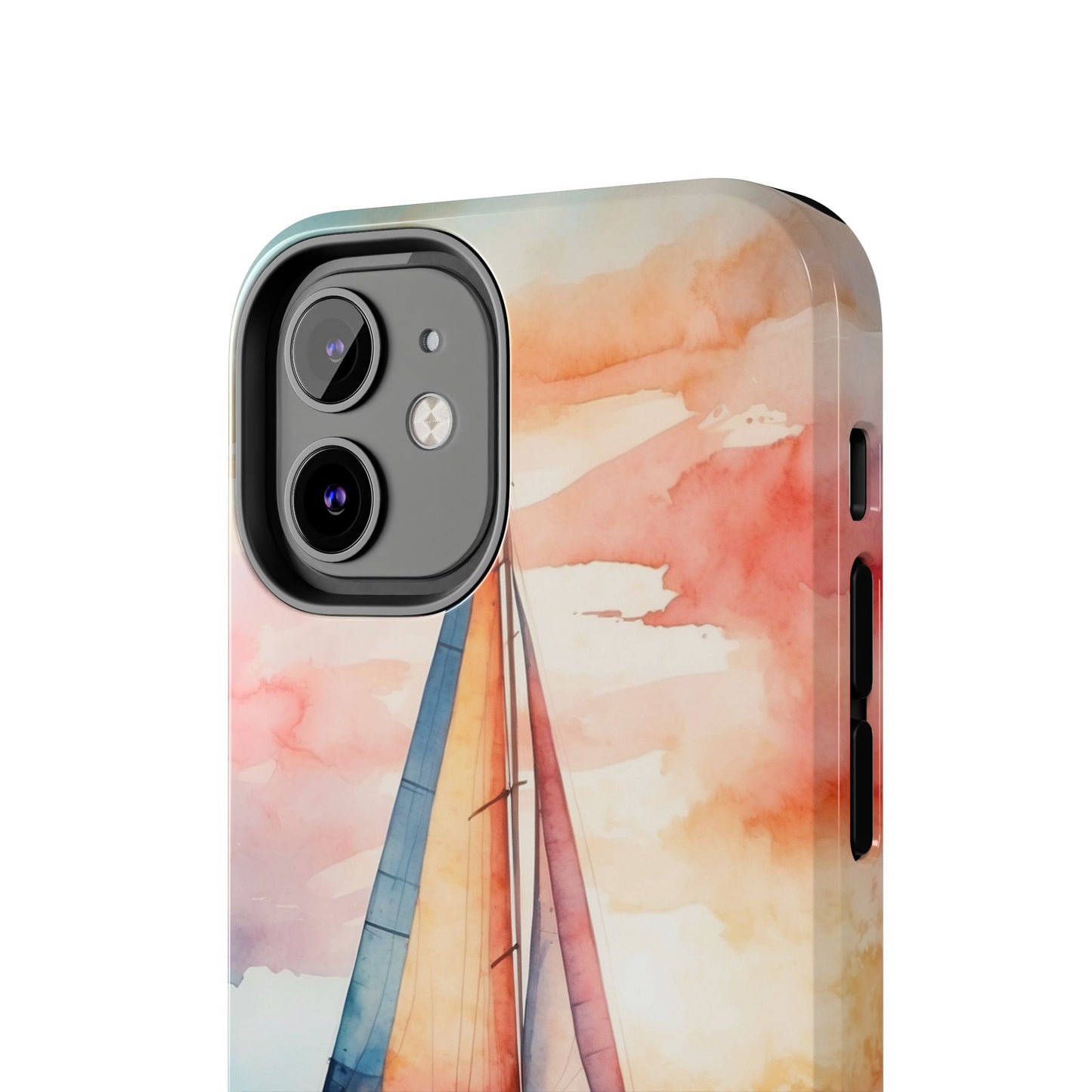 Sailboat Sunset iPhone Case – Vibrant Watercolor Design