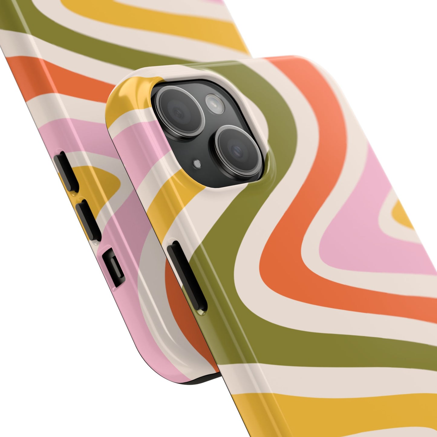 Retro Groove iPhone Case – 70s-Inspired Design with Dual-Layer Protection
