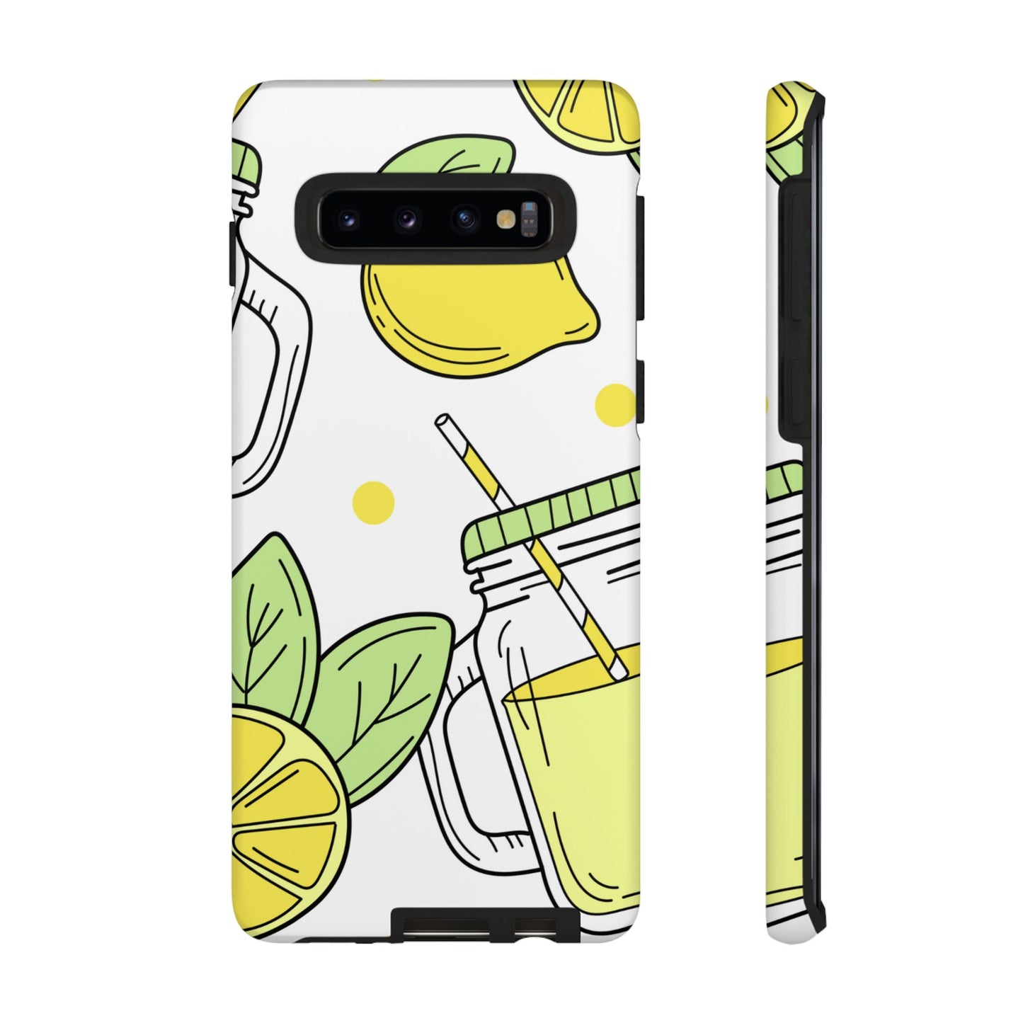 Lemonade Love Tough Samsung Galaxy Case – Fun Lemon Mason Jar Design, Dual-Layer Protection