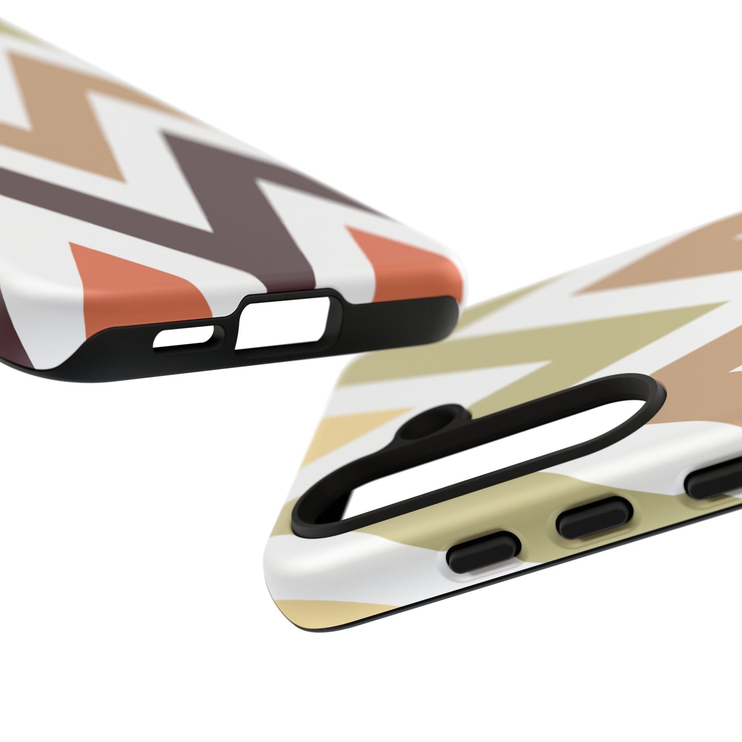 Earthy Chevron Samsung Galaxy Case – Boho-Inspired Design with Dual-Layer Protection