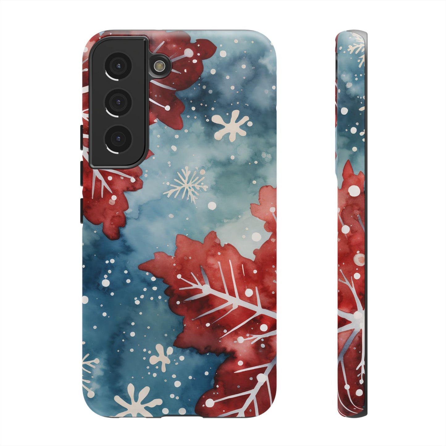 Crimson Snowflake Charm – Samsung Galaxy Case
