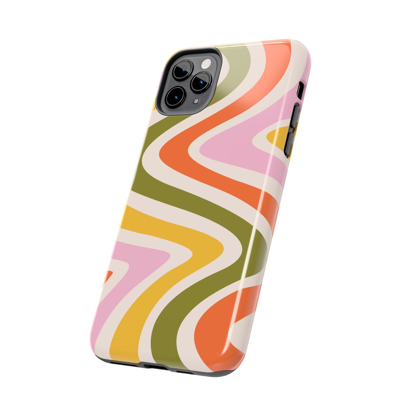 Retro Groove iPhone Case – 70s-Inspired Design with Dual-Layer Protection