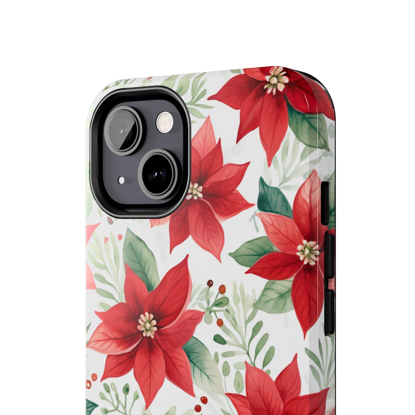 Festive Poinsettia Holiday Pattern – iPhone Series Case