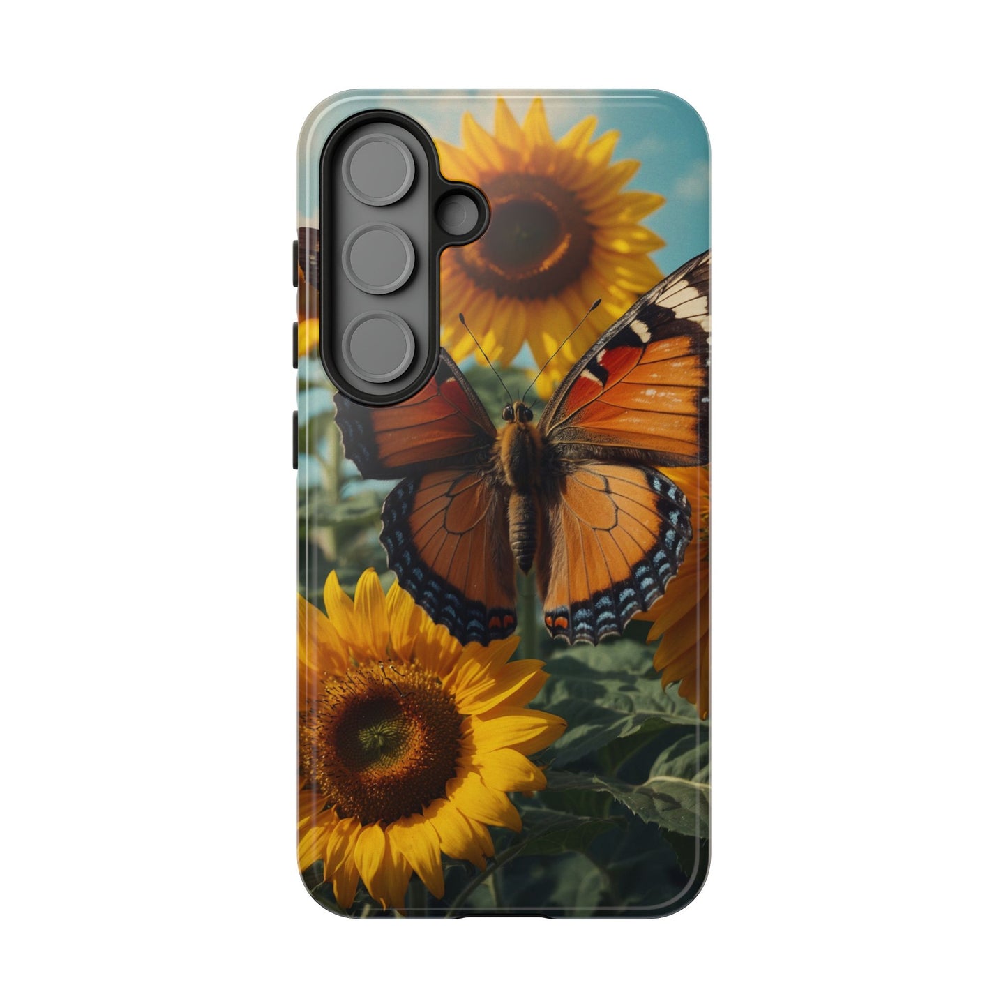 Vibrant Butterfly & Sunflower – Samsung Galaxy Case