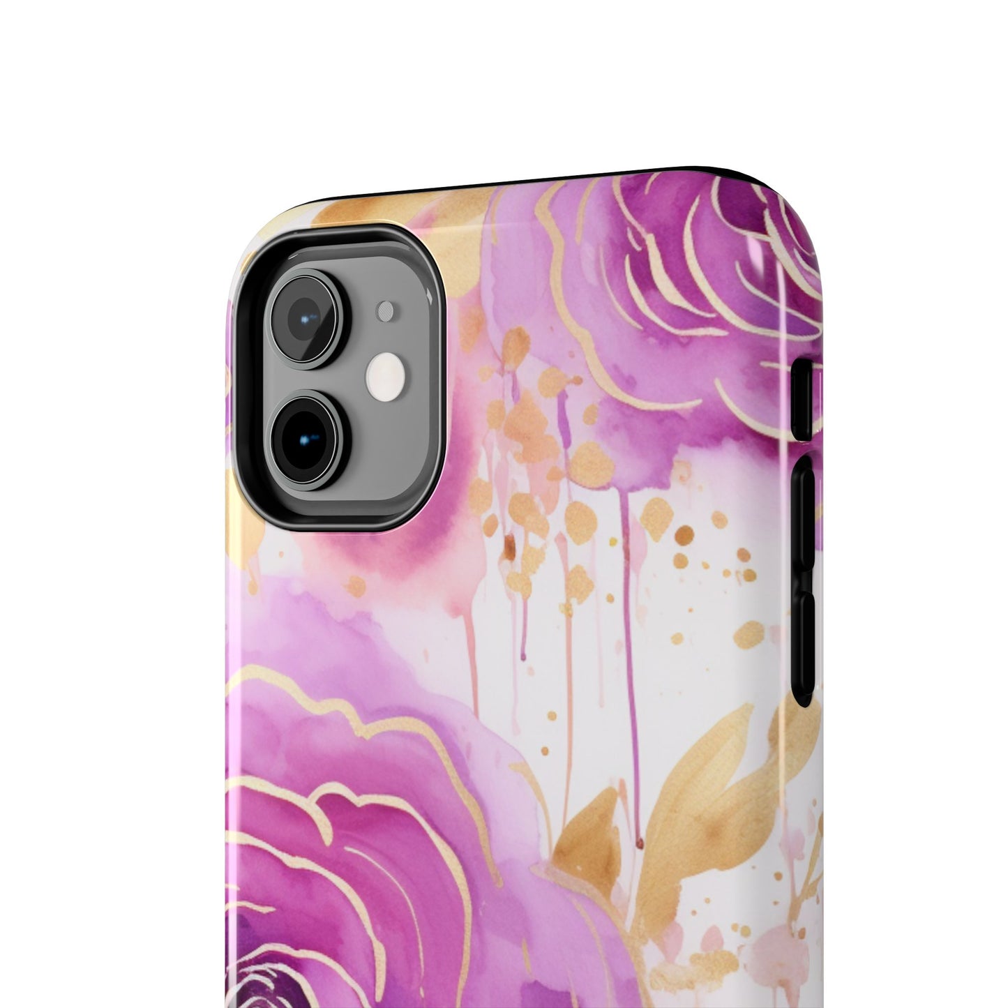 Radiant Purple & Gold Floral - iPhone Series Case