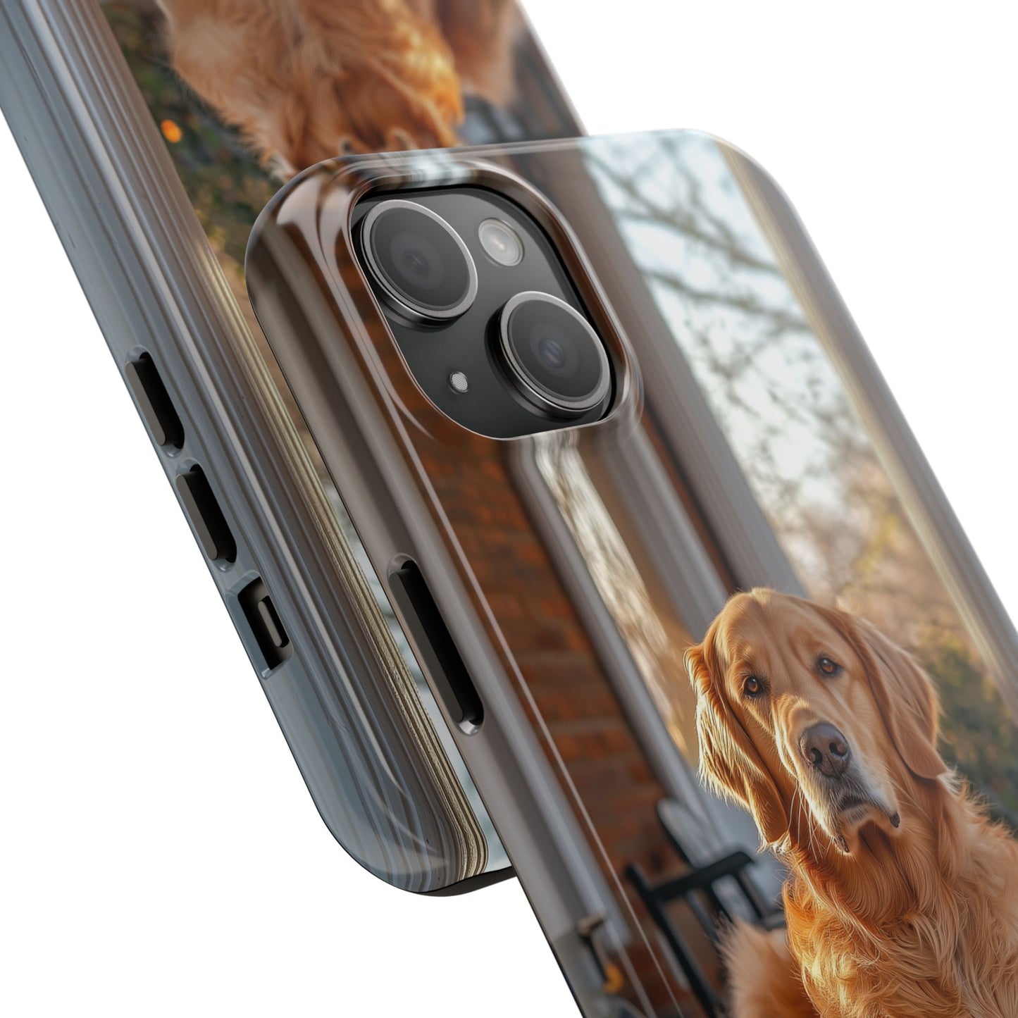 Golden Retriever on Porch - iPhone Series Case