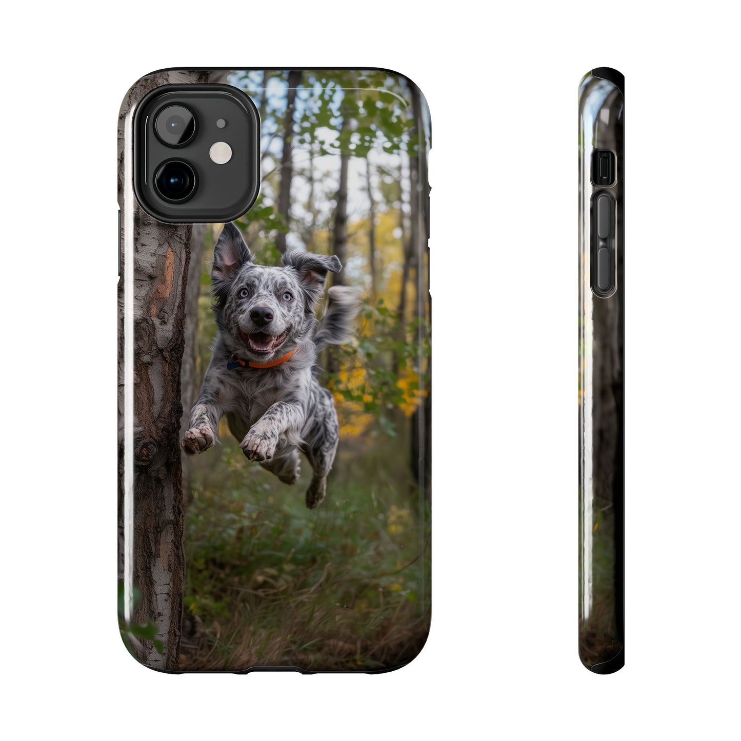 Happy Forest Dog iPhone Case – Nature-Inspired Protective Cover