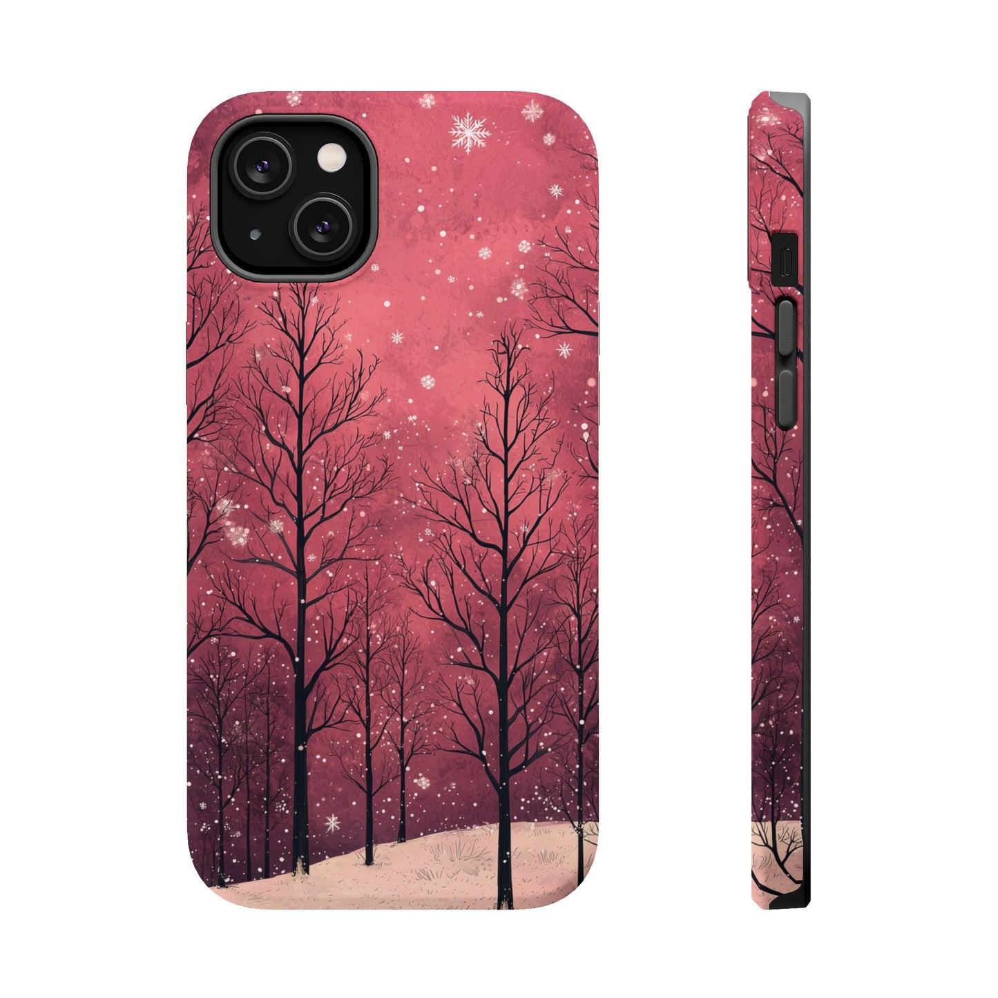 Pink Winter Twilight Forest - MagSafe iPhone Series Case