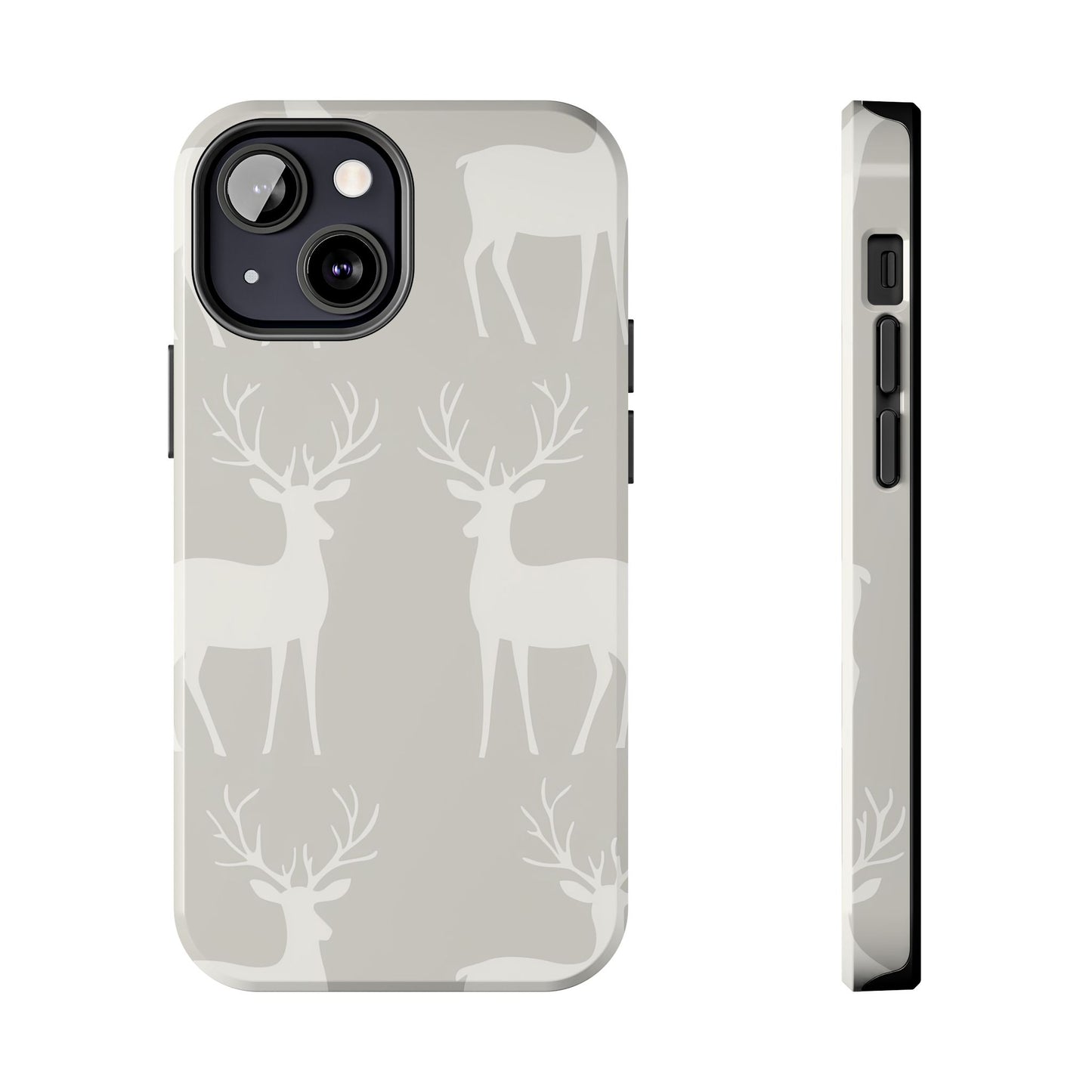 Elegant White Reindeer Pattern – iPhone Series Case