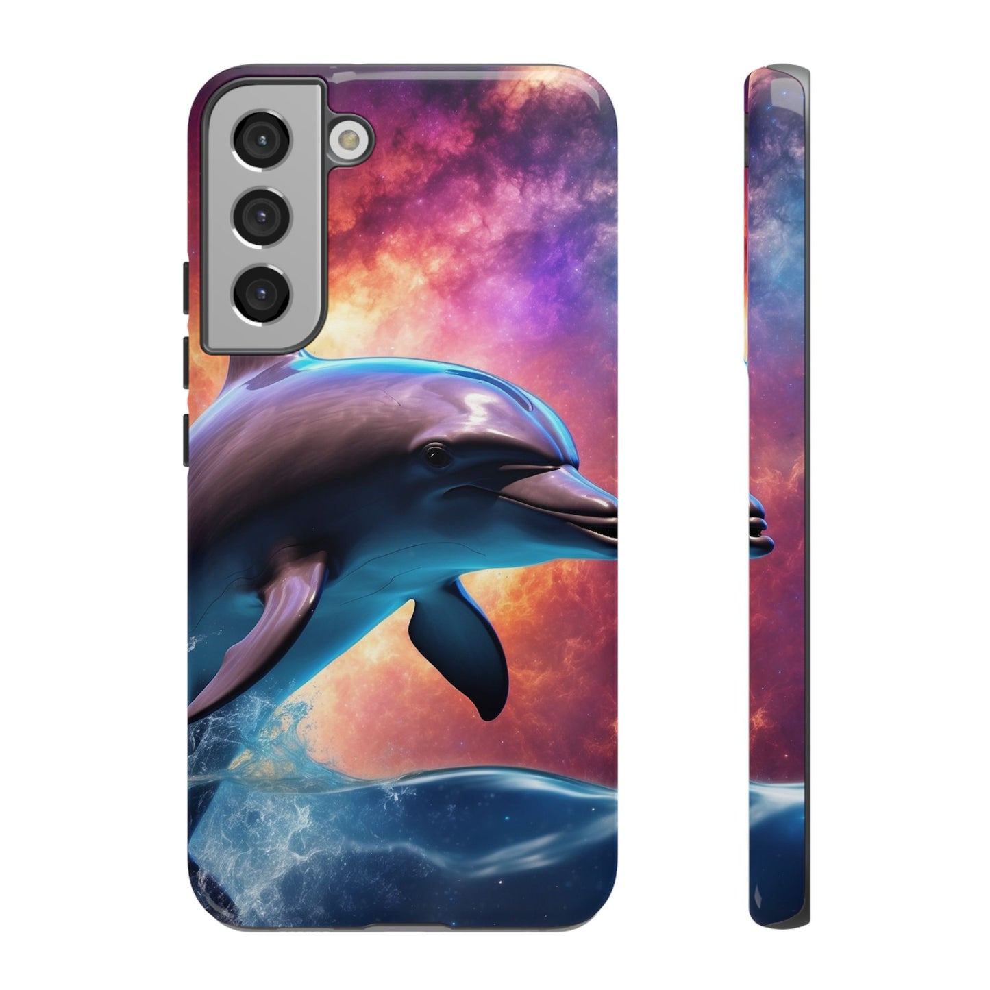 Cosmic Dolphin Galaxy Art - Samsung Galaxy Case