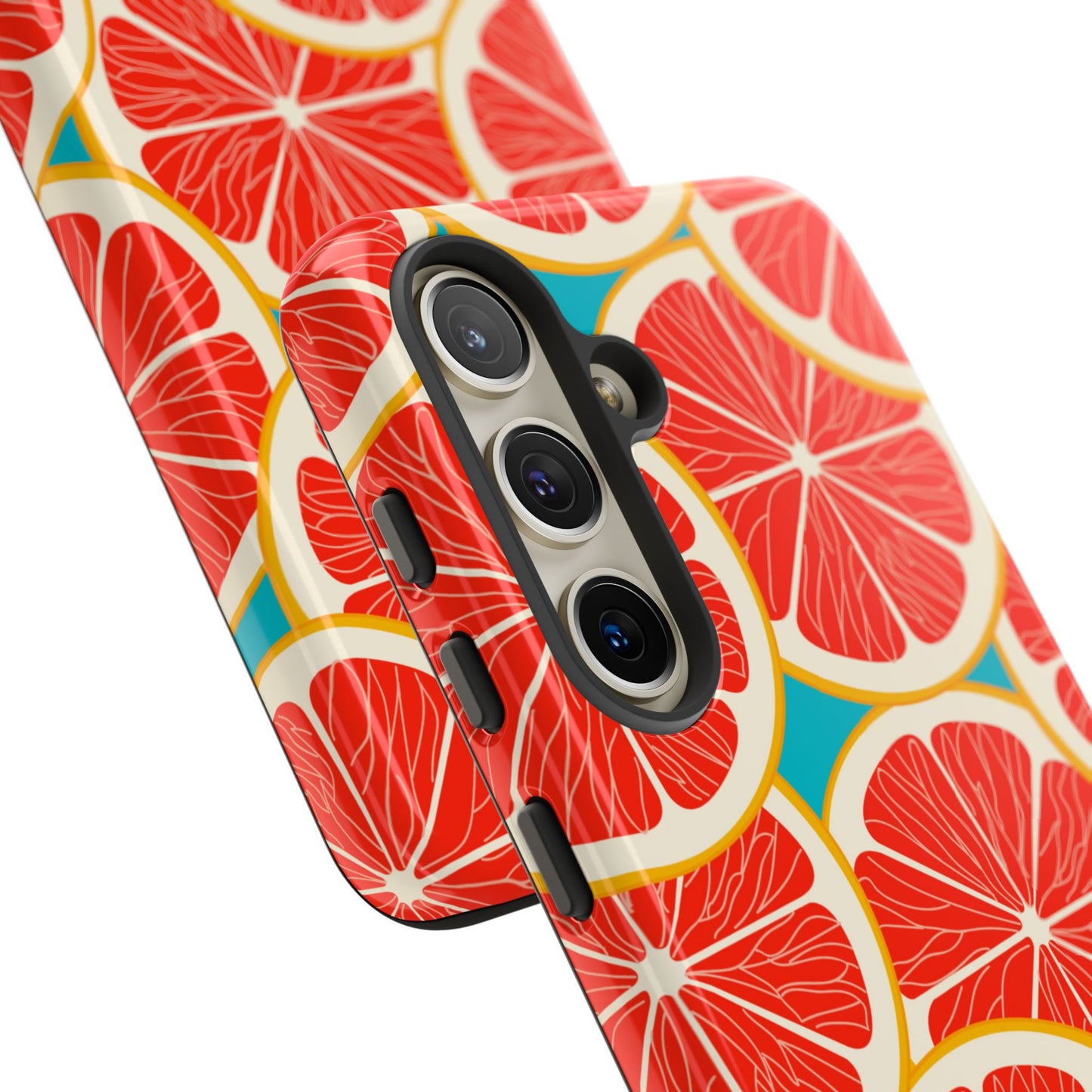 Ruby Grapefruit Pop Tough Samsung Galaxy Case – Vibrant Citrus Design, Shock-Resistant Protection