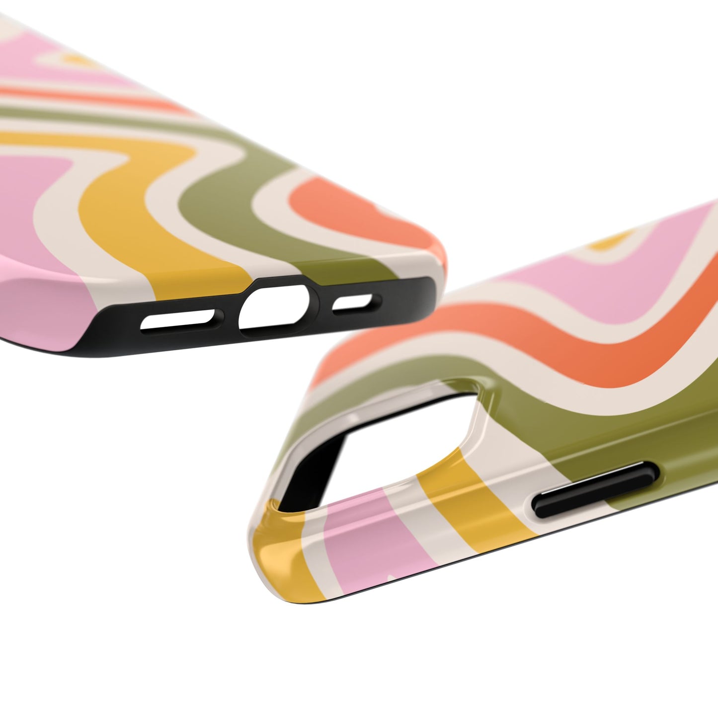 Retro Groove iPhone Case – 70s-Inspired Design with Dual-Layer Protection