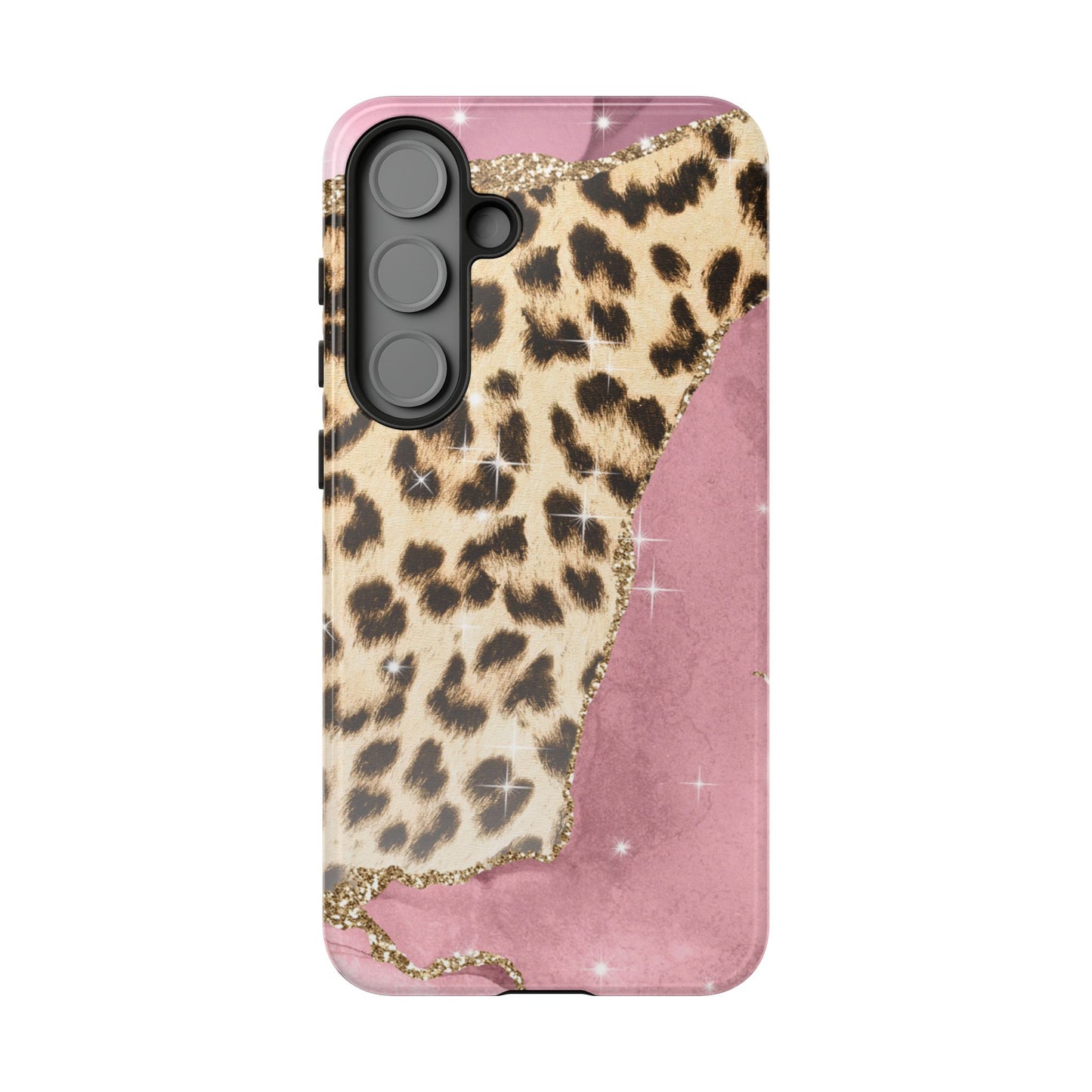 Pink Glam Leopard - Samsung Galaxy Series Case with Glitter Accents