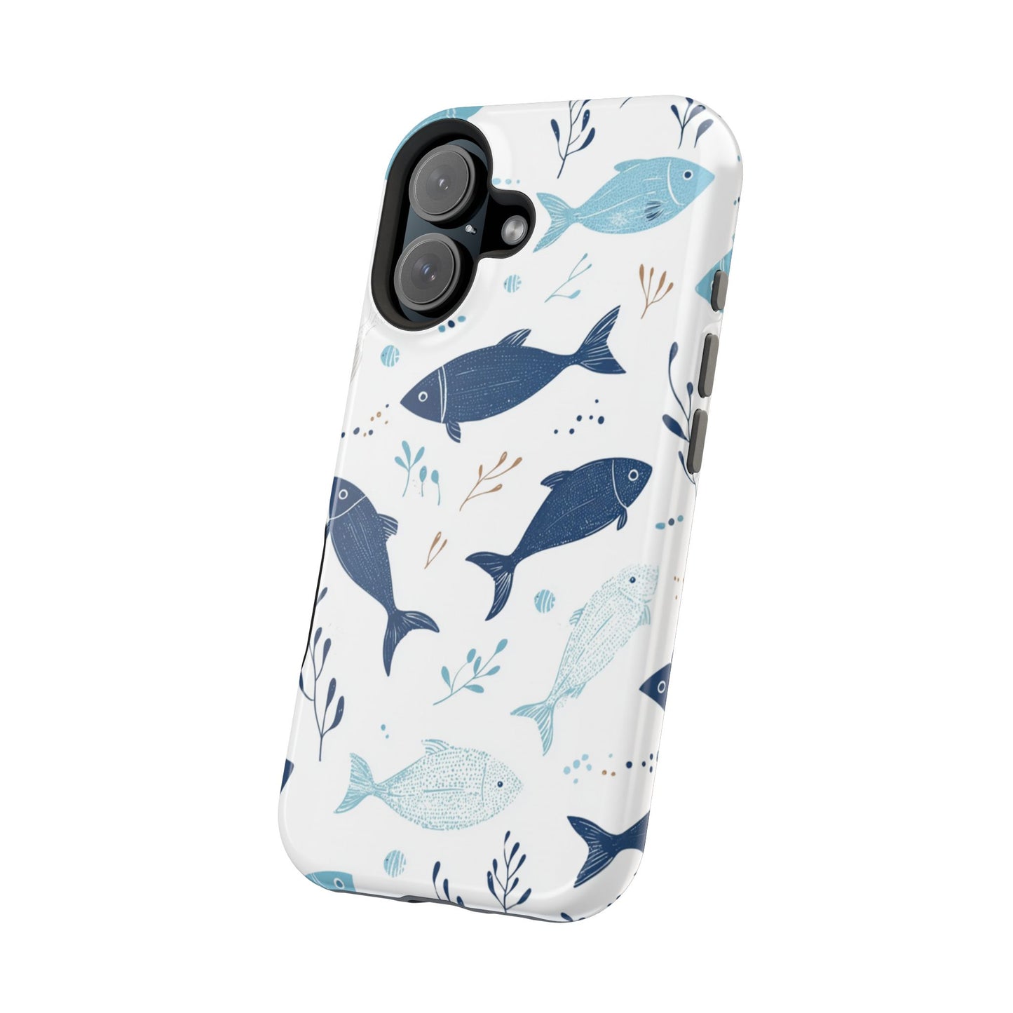Oceanic Blue Fish Pattern - MagSafe iPhone Series Case
