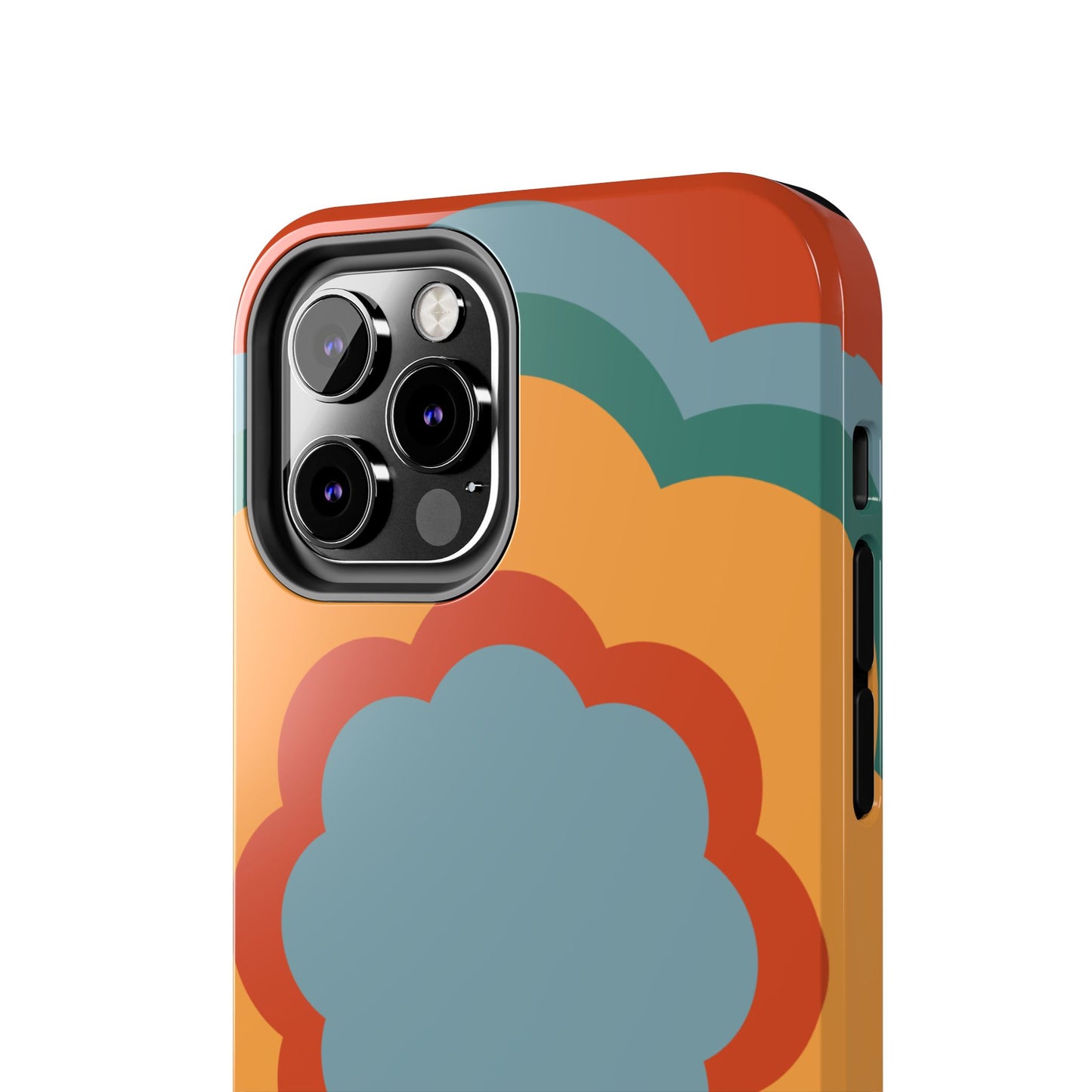 Retro Flower Power iPhone Case – Bold 70s-Inspired Design with Dual-Layer Protection