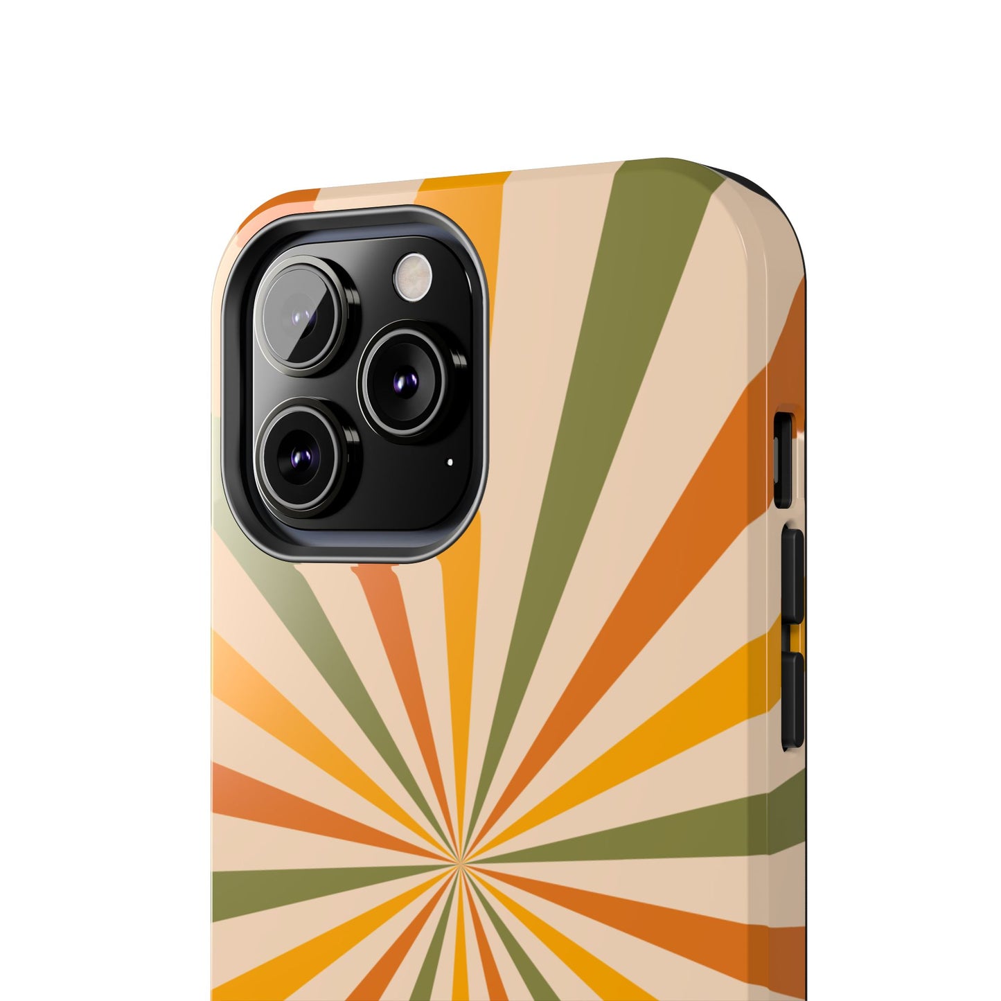 Retro Sunburst iPhone Case – Bold Geometric Design, Durable Shockproof Protection