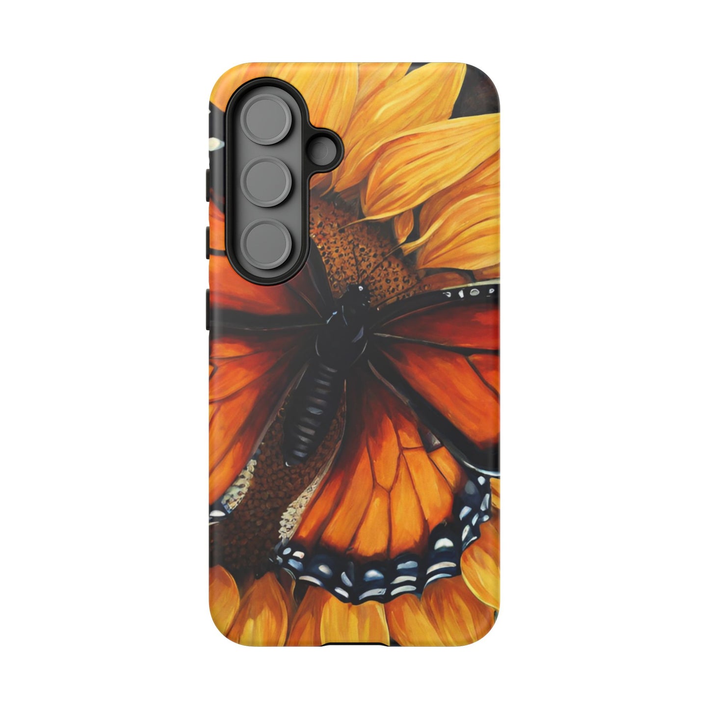 Monarch Butterfly & Sunflower Art – Samsung Galaxy Case