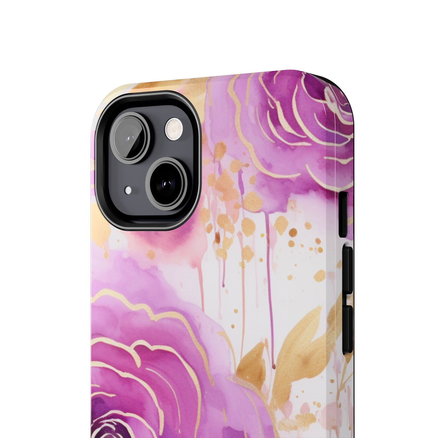Radiant Purple & Gold Floral - iPhone Series Case