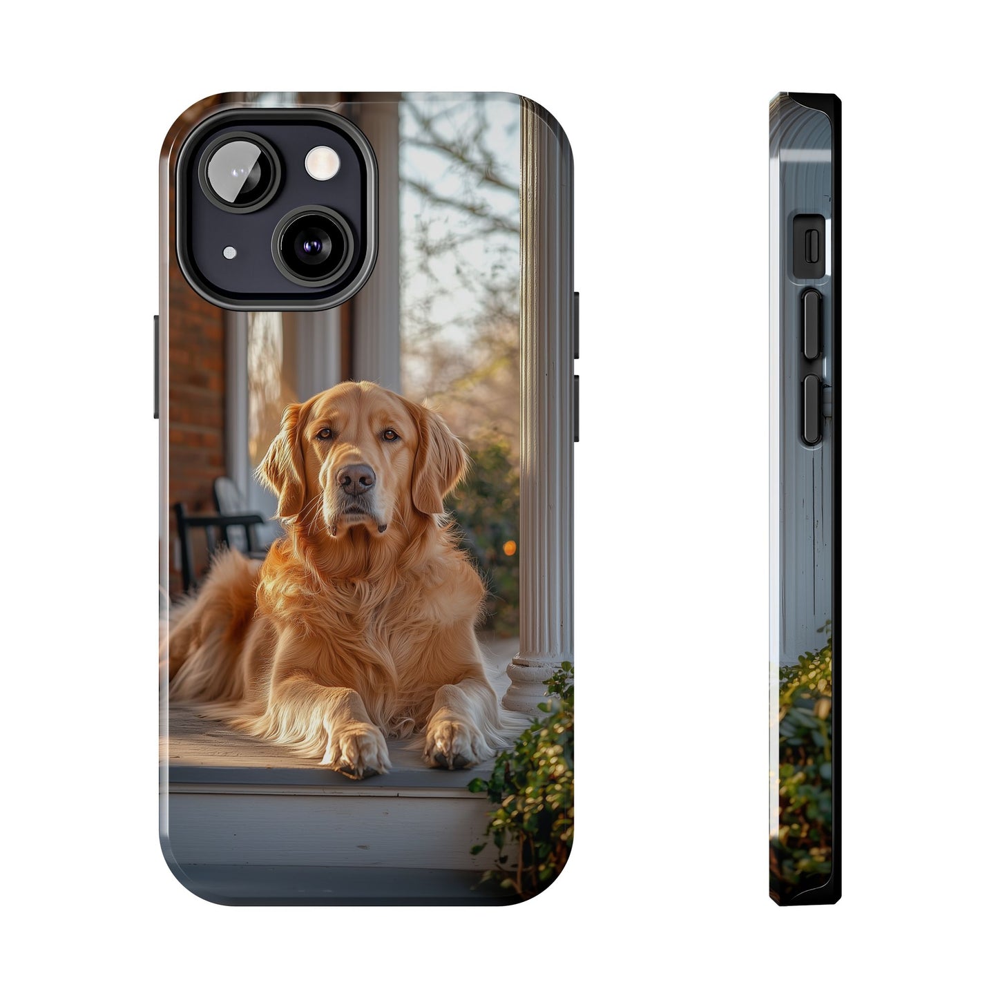 Golden Retriever on Porch - iPhone Series Case